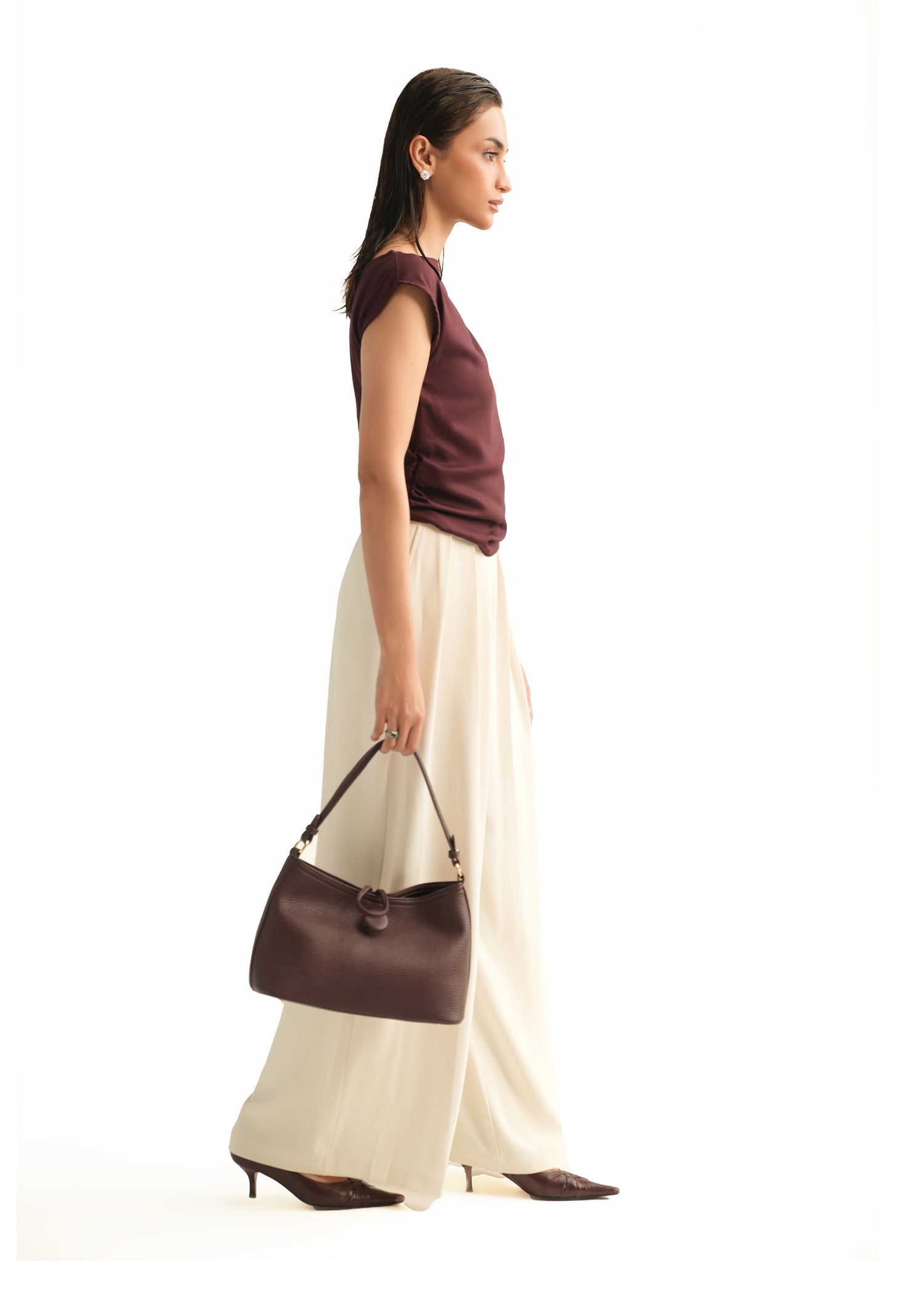 Wide Leg Pleated Pants - KOA