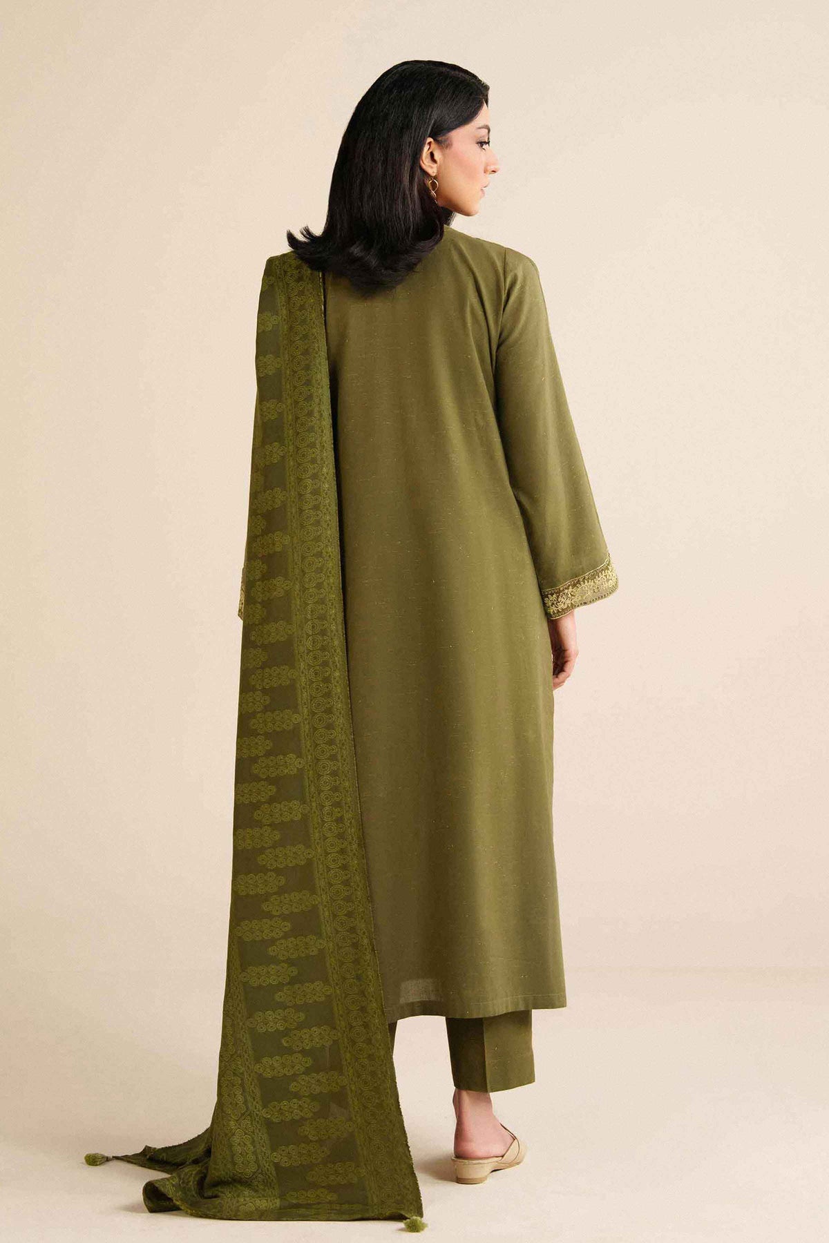 3 Piece - Embroidered Suit - PW25-460