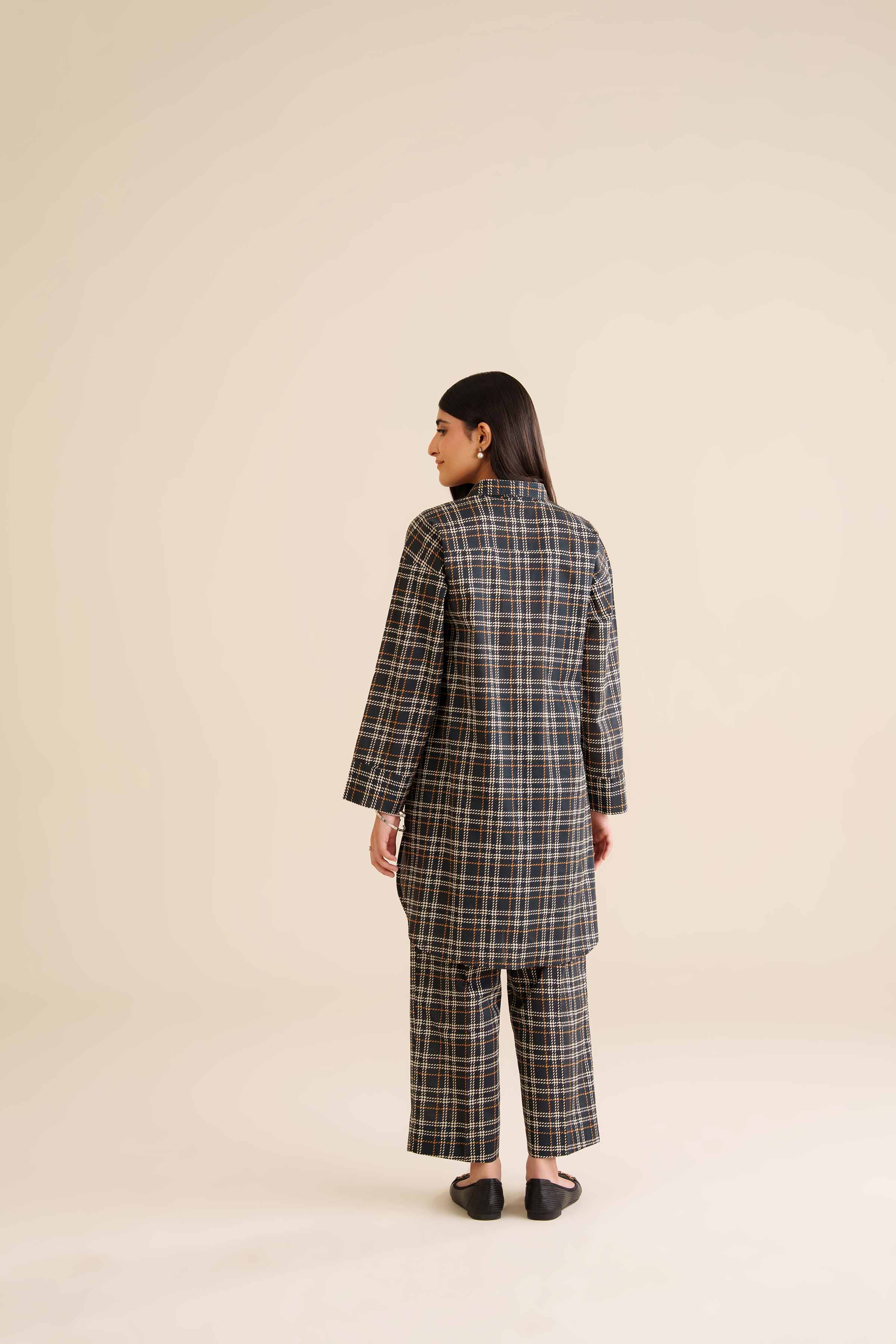 NISHATUAE - Black Printed Cambric 2-piece Ready to wear Dress