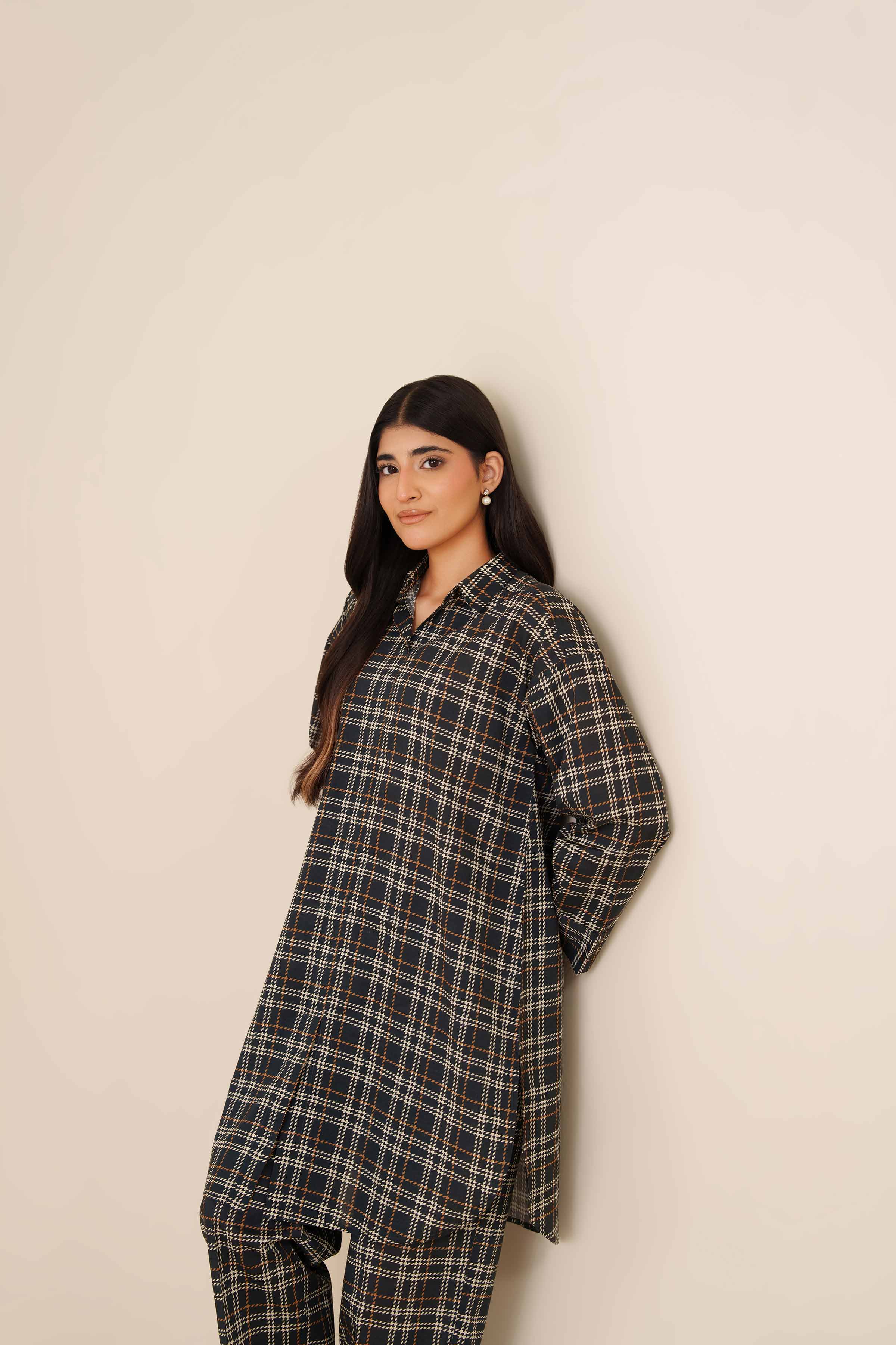 NISHATUAE - Black Printed Cambric 2-piece Ready to wear Dress