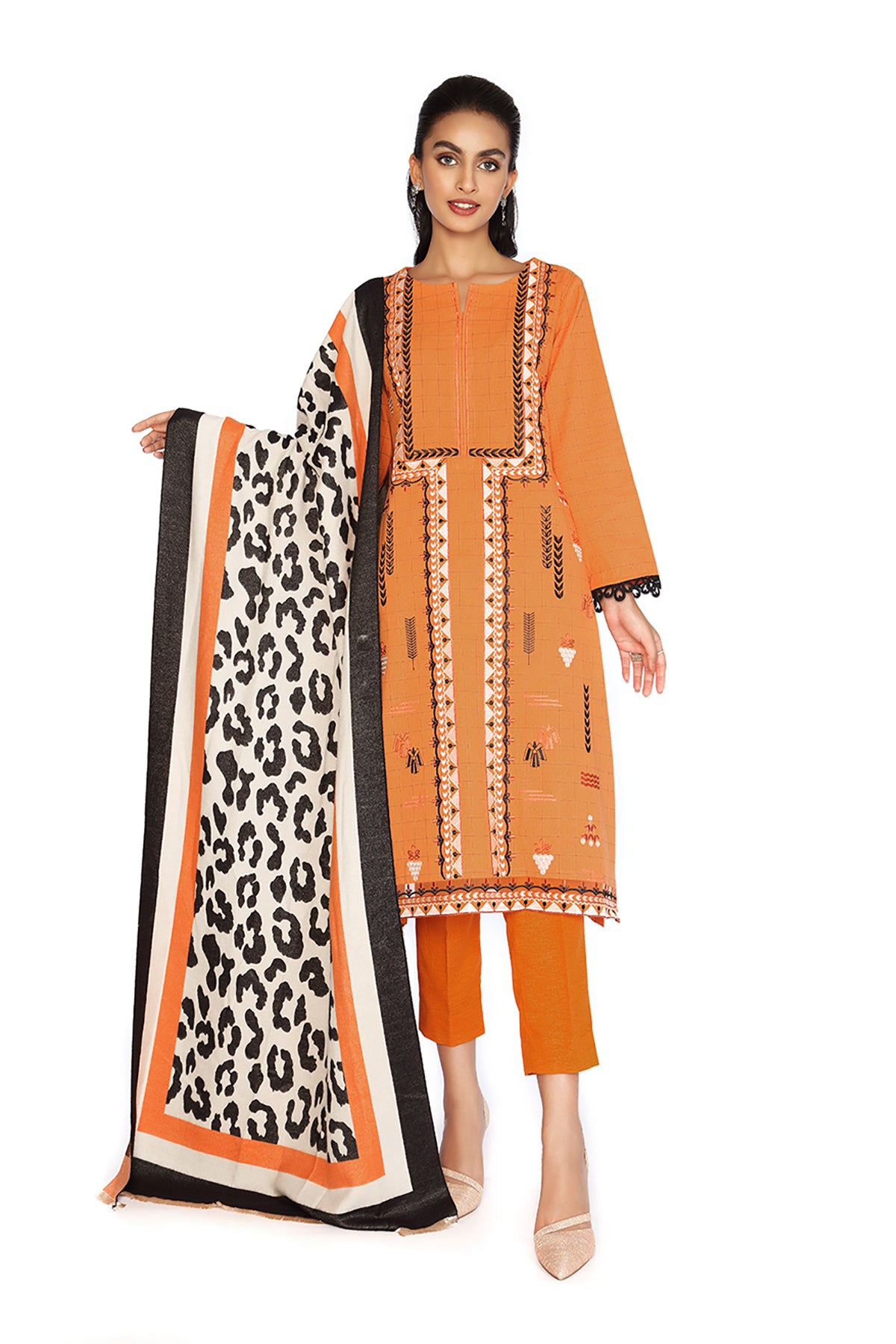 42105032-Yarn Dyed Embroidered 3PC