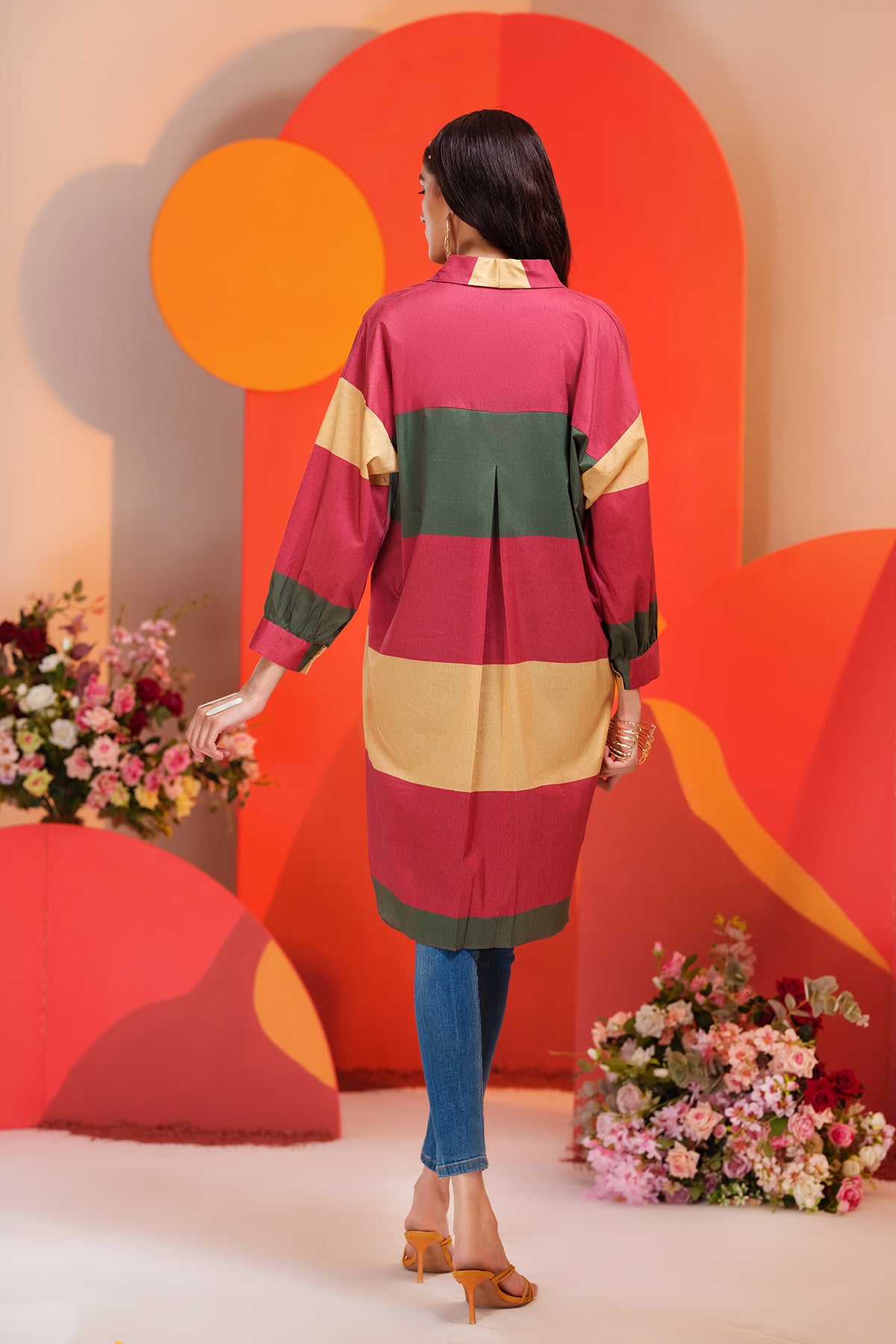 AS22-02-Lapel Collar Printed Shirt