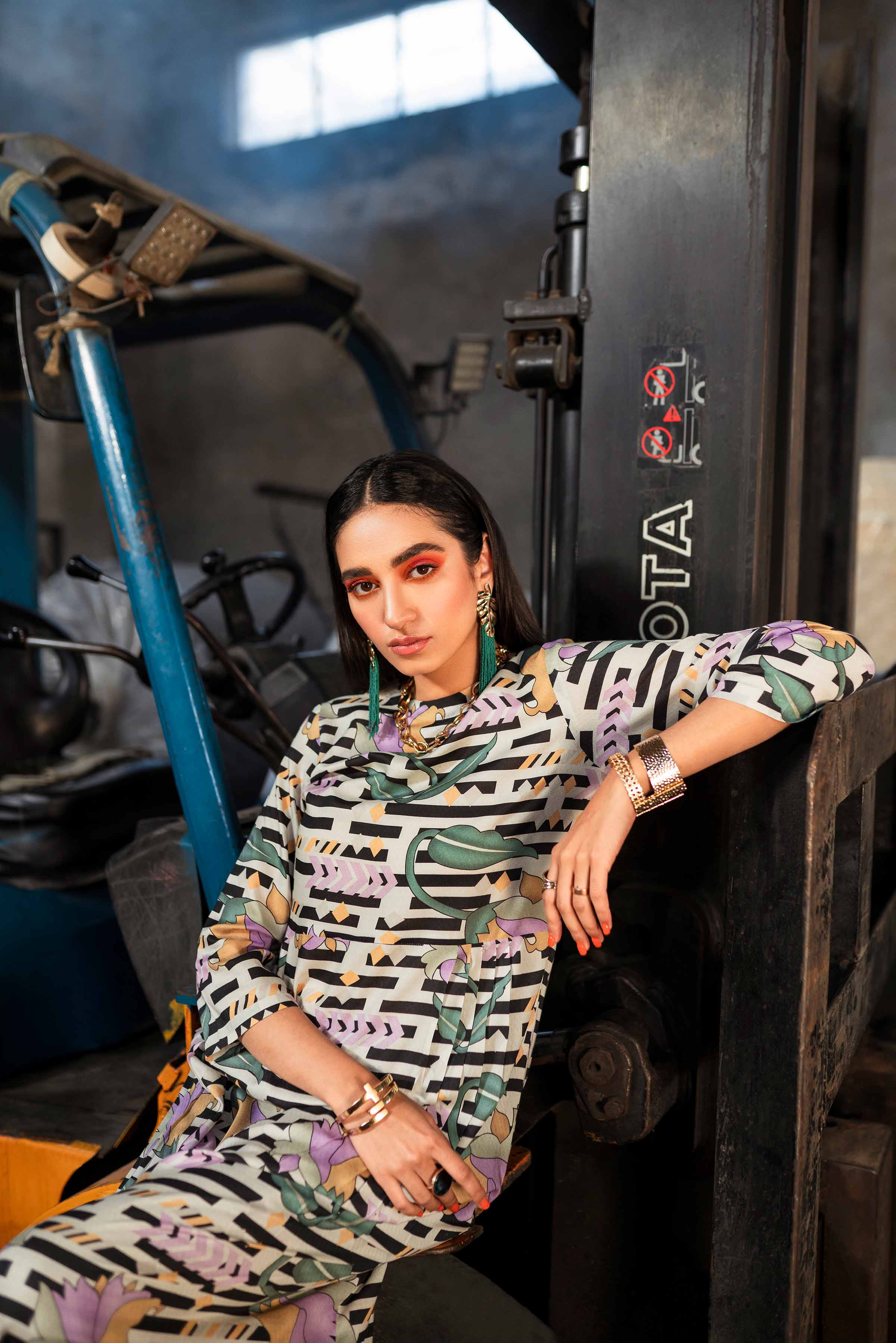 Printed Long Dress - AS23-21