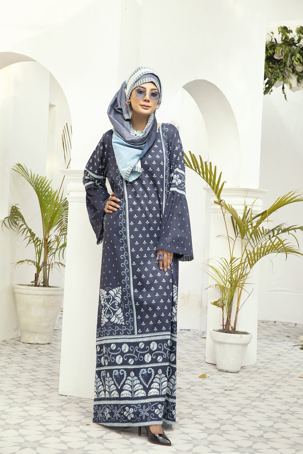 DE20-01 Printed Stitched Fustaan 1PC