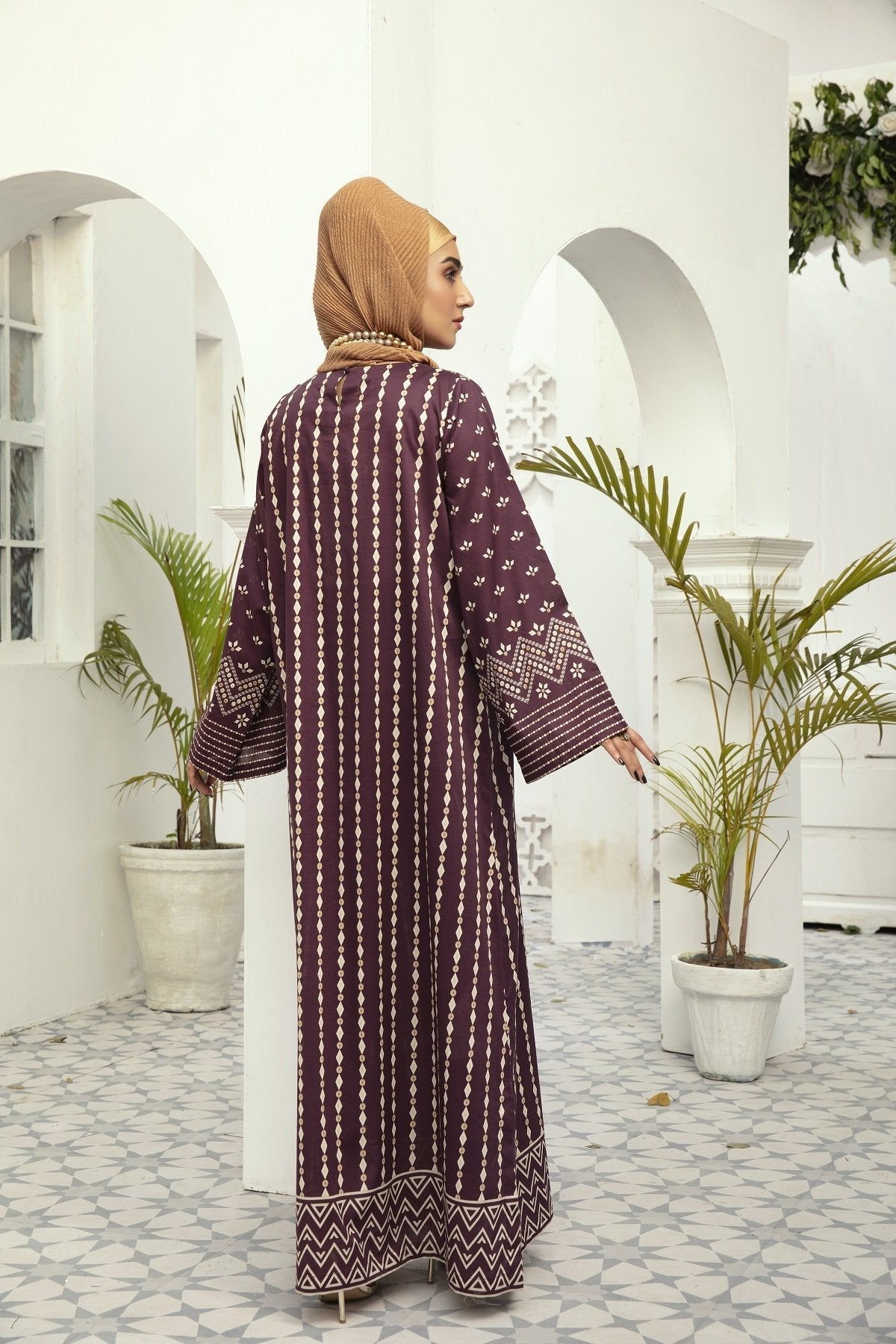 DE20-03 Printed Stitched Fustaan 1PC