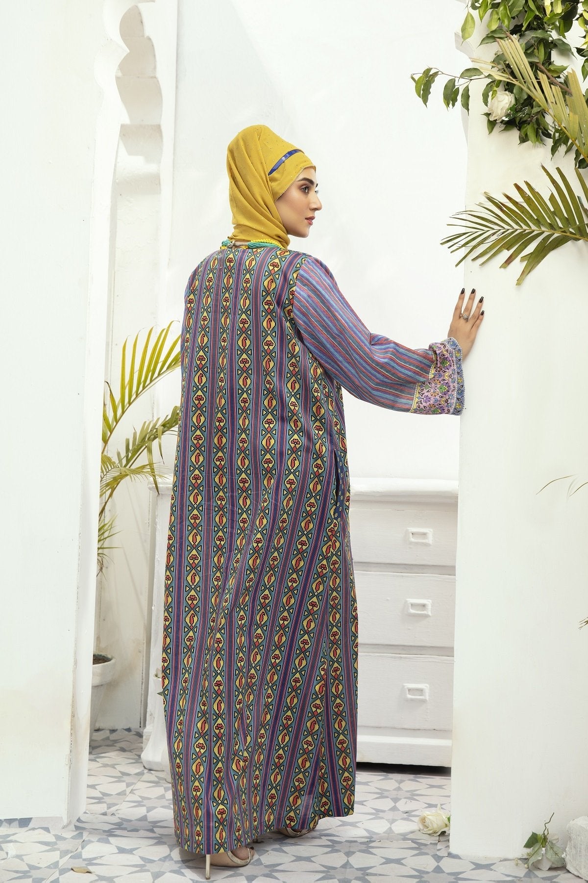 DE20-08 Printed Stitched Fustaan 1PC