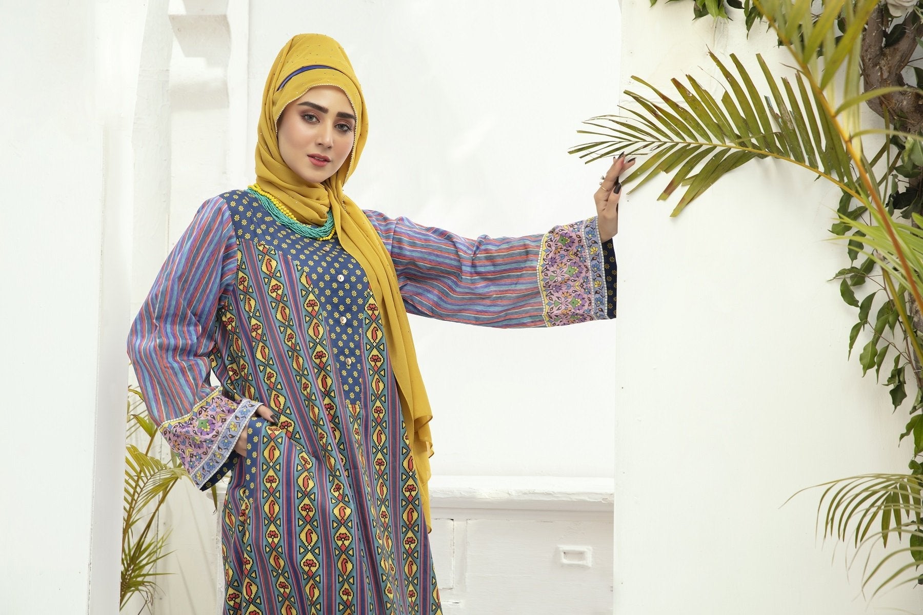 DE20-08 Printed Stitched Fustaan 1PC