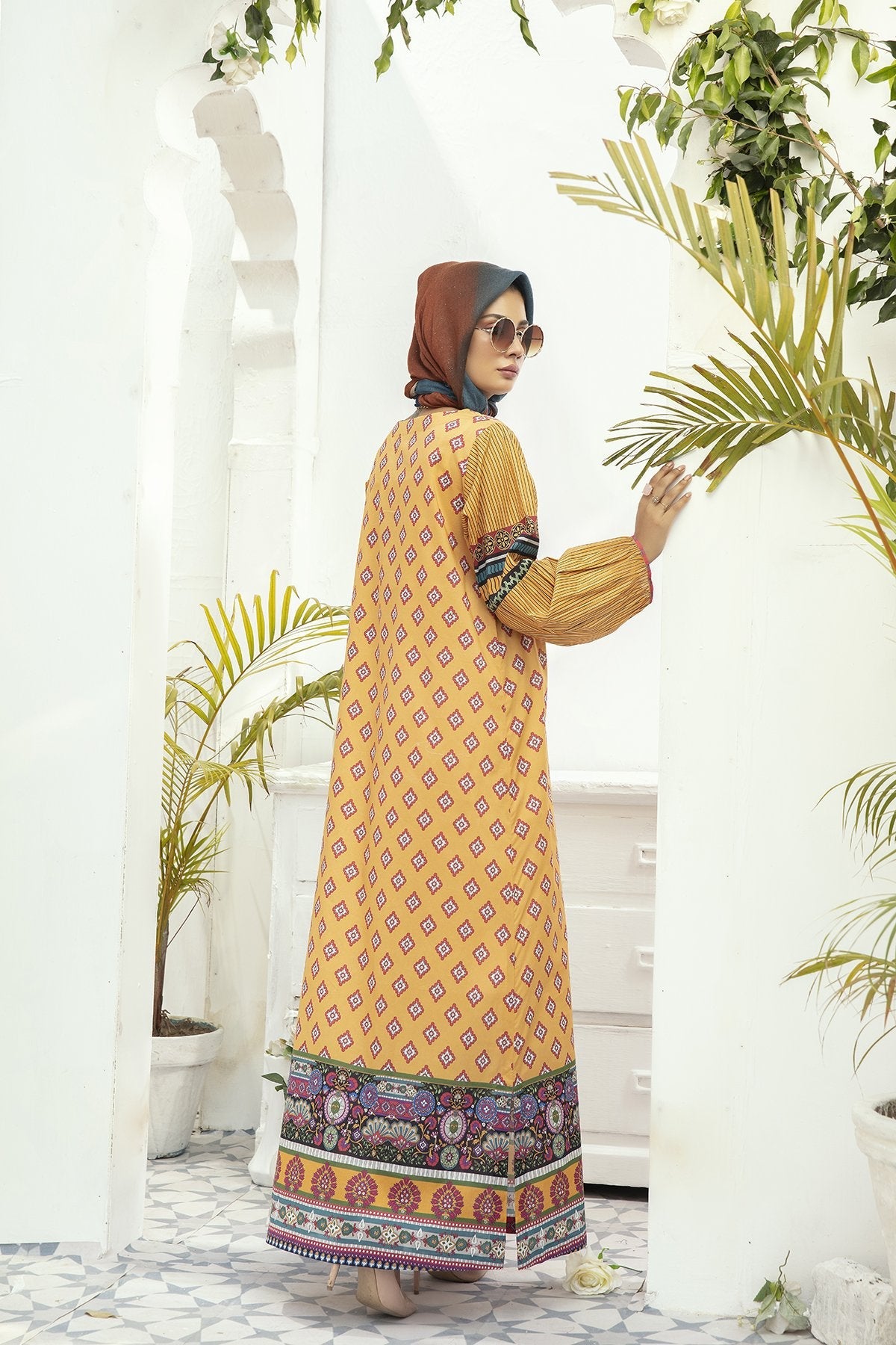 DE20-09 Printed Stitched Fustaan 1PC