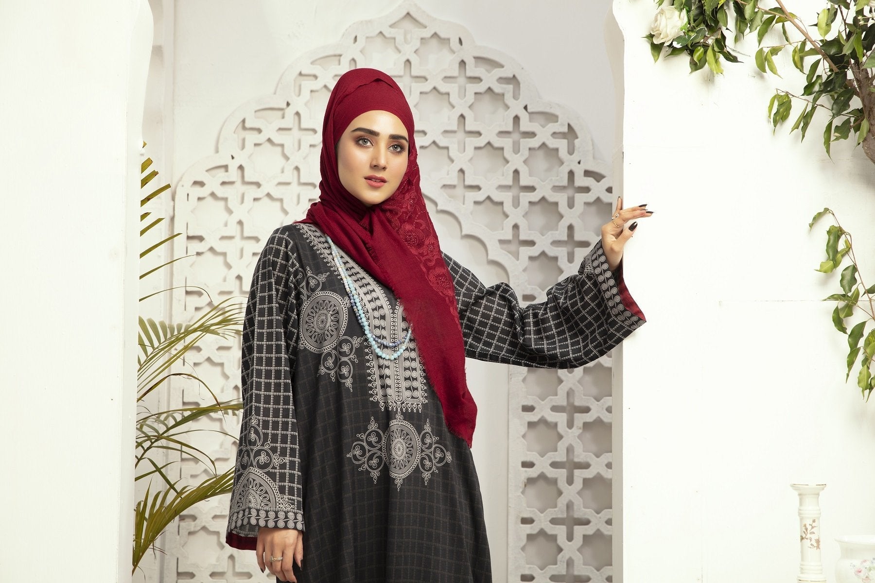 DE20-19 Printed Stitched Fustaan 1PC