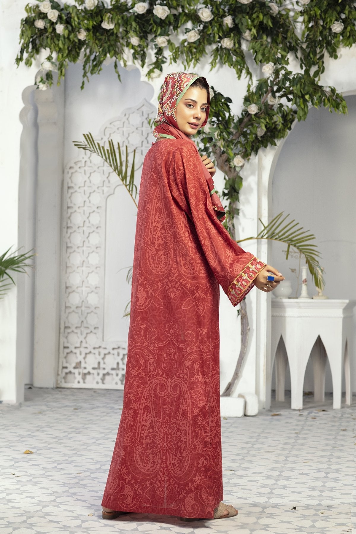 DE20-23 Printed Embroidered Stitched Fustaan 1PC
