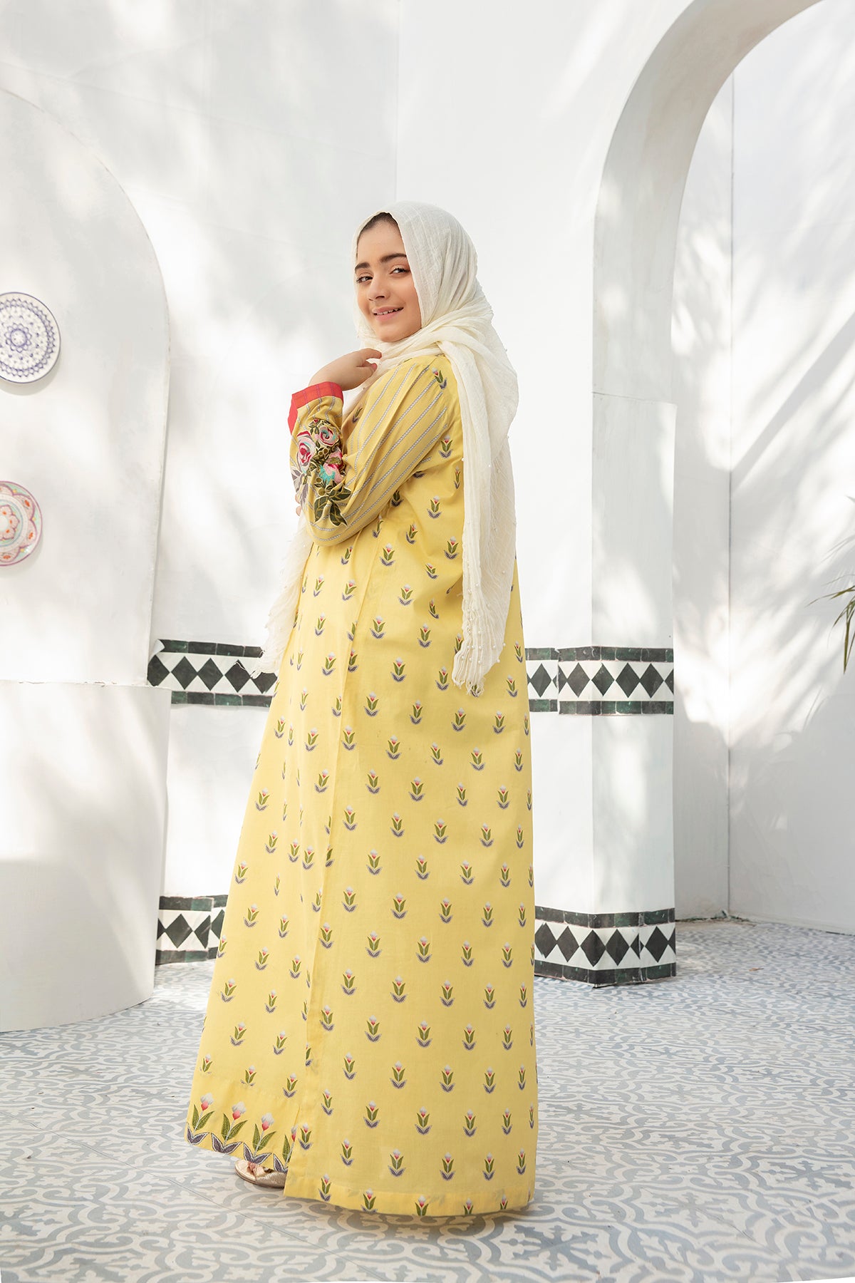 DE21-03-Loose Silhouette Stitched Fustaan-1PC