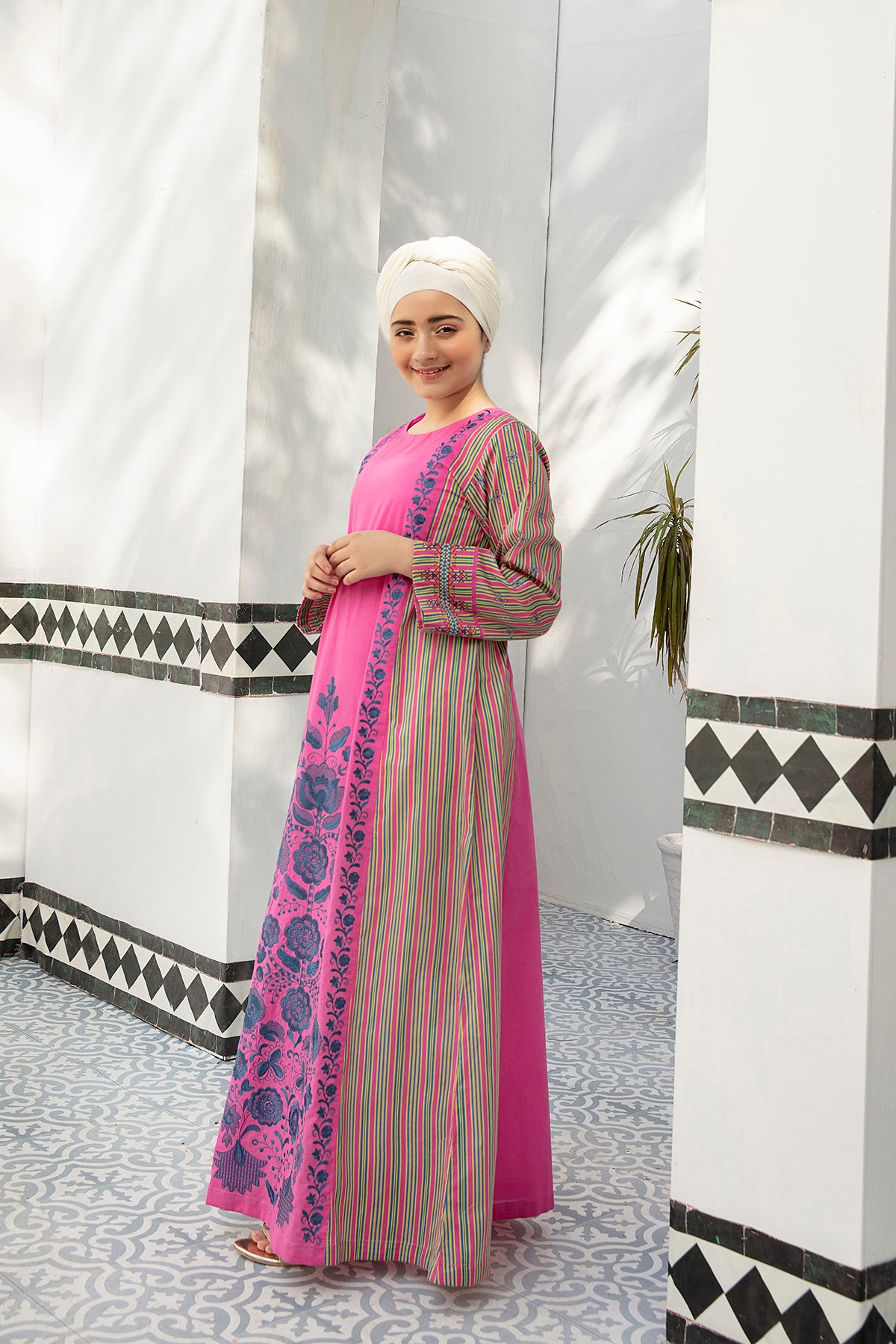 DE21-45 Mix And Match Embroidered Paneled Stitched Fustaan-1PC