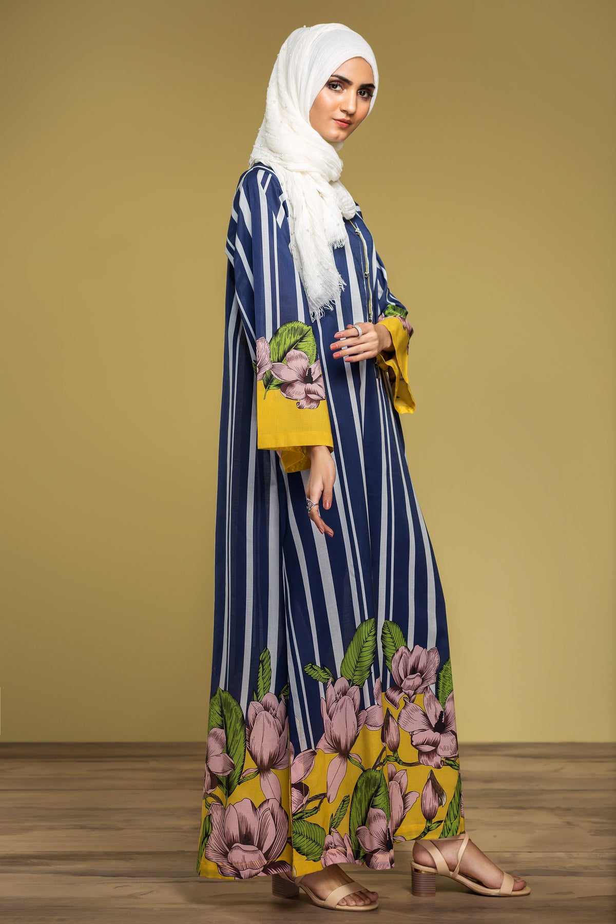 DS20-02 Printed Stitched Jalabiya – 1PC - Nishat Linen UAE