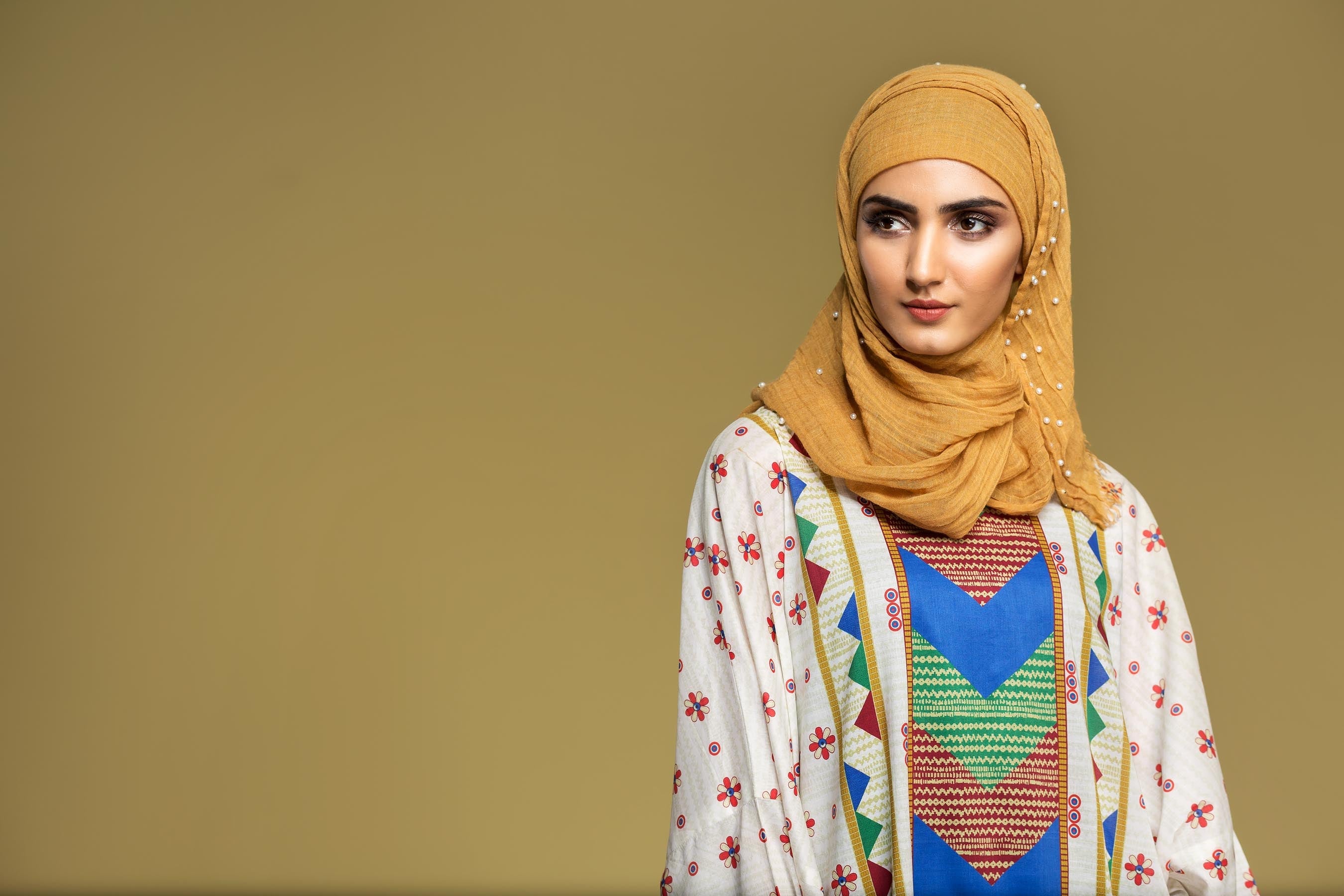 DS20-08 Printed Stitched Fustaan 1PC