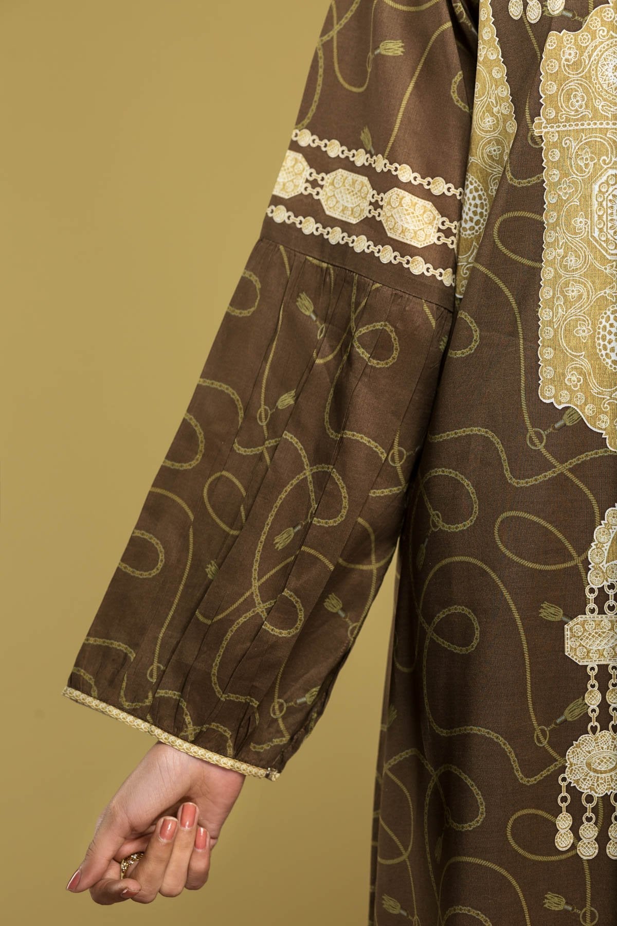 DS20-14 Printed Stitched Fustaan 1PC