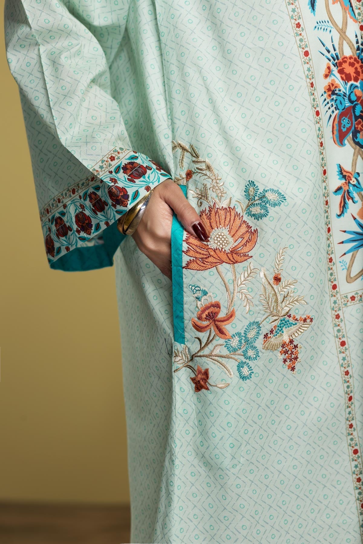 DS20-28 Printed Embroidered Stitched Fustaan 1PC