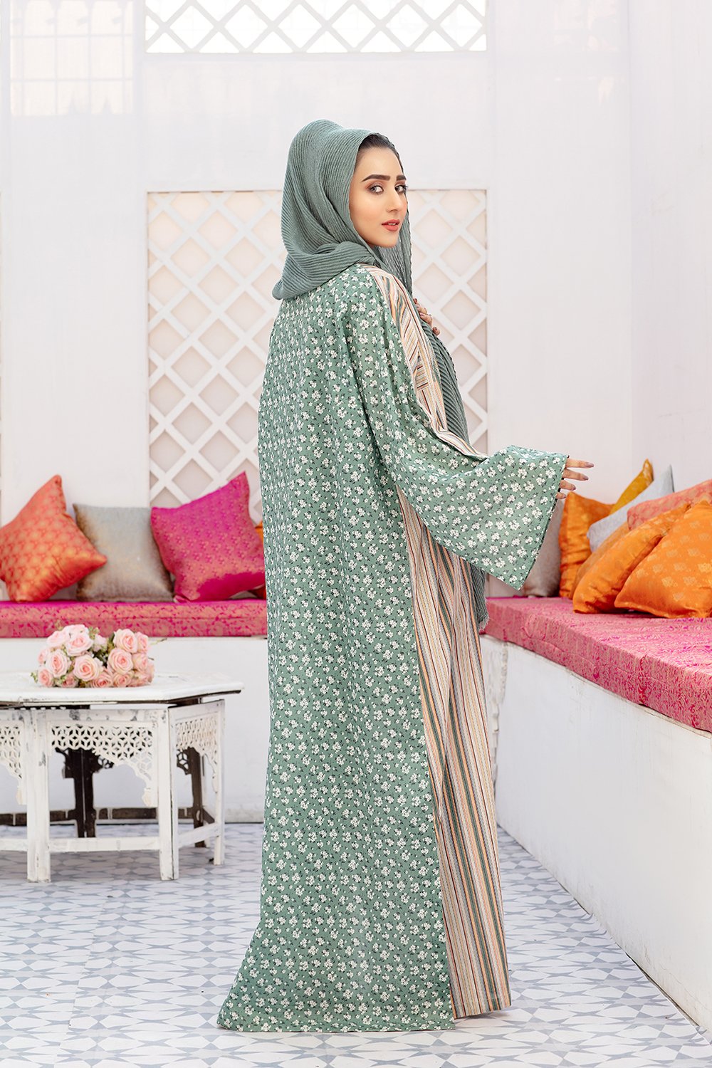 DS20-39 Printed Stitched Fustaan 1PC