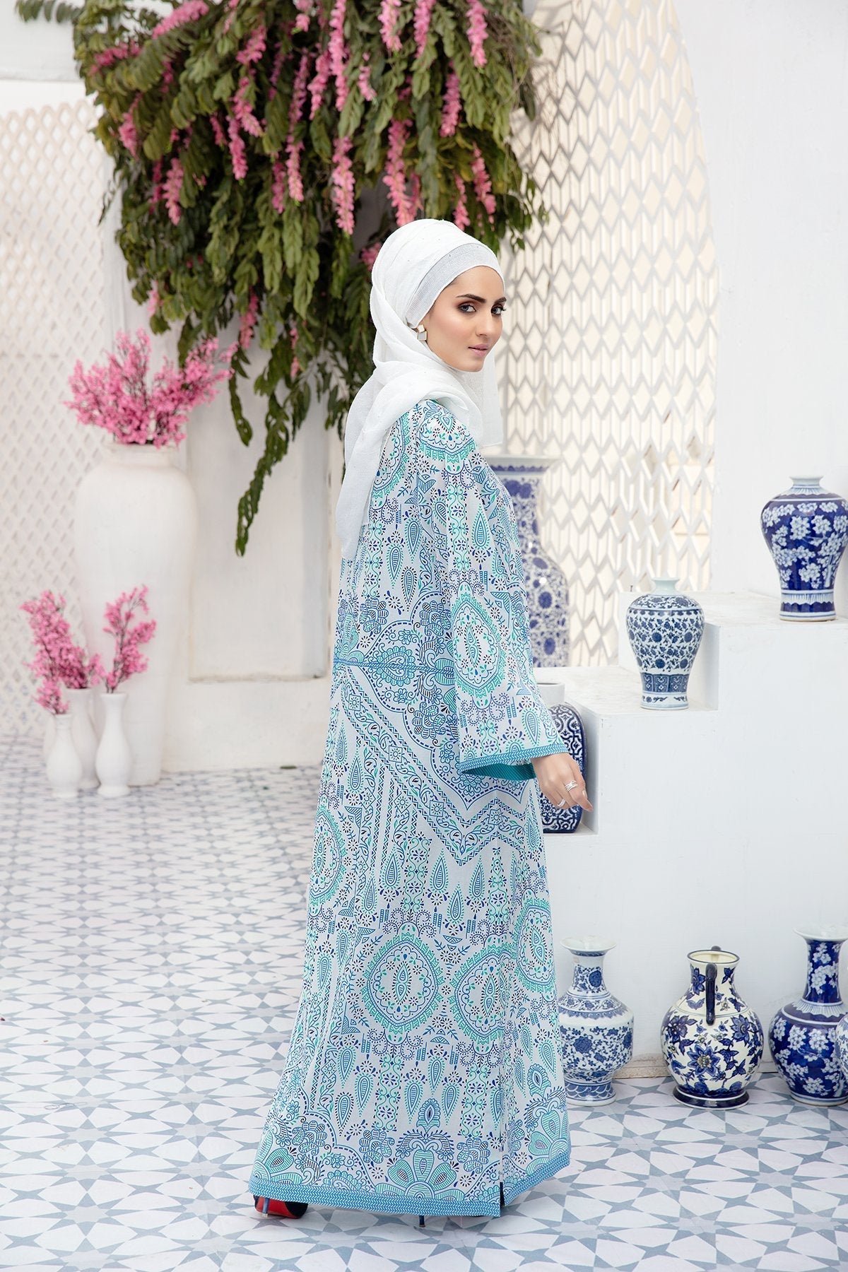 DS20-54 Printed Stitched Fustaan 1PC