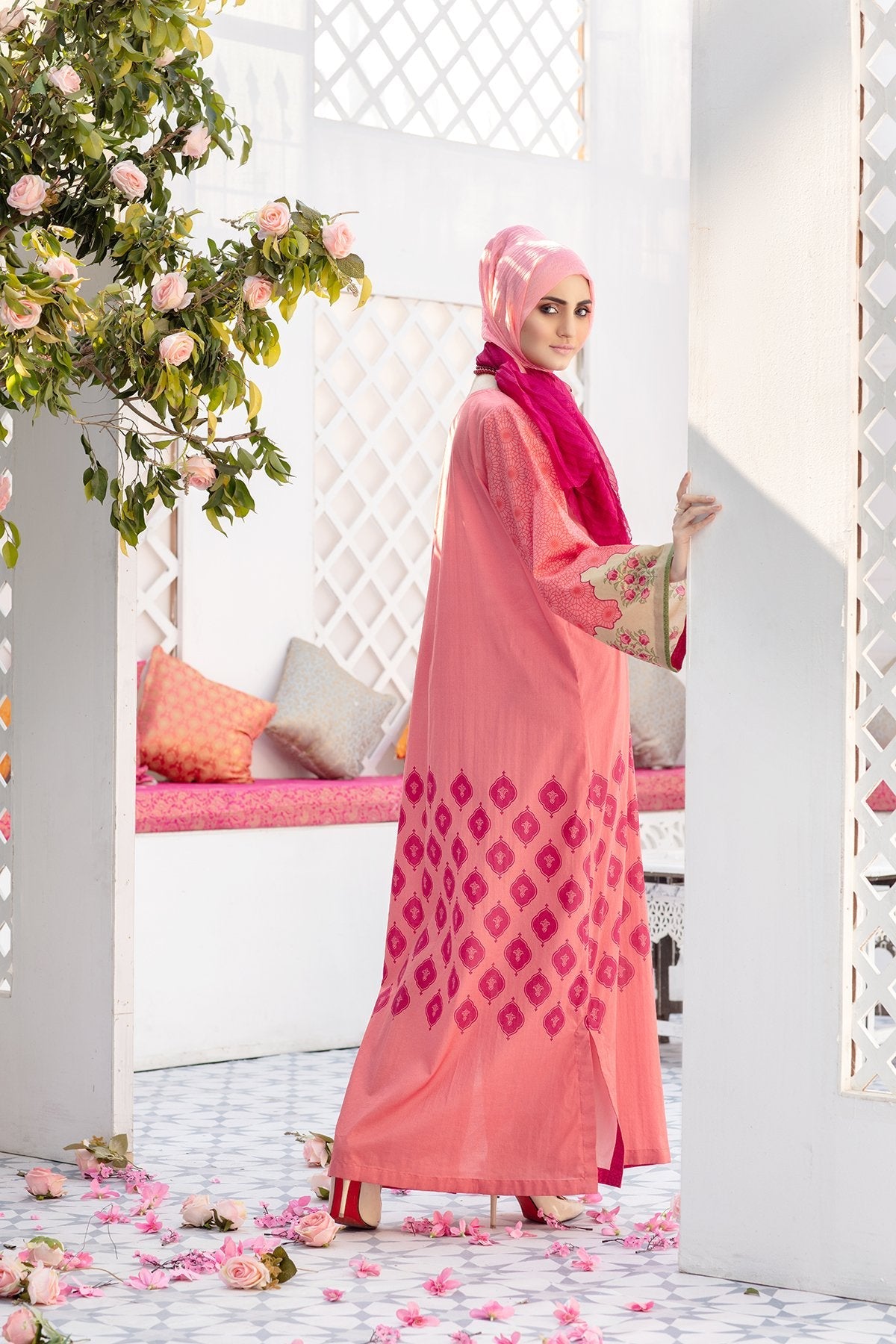 DS20-59 Printed Stitched Fustaan 1PC