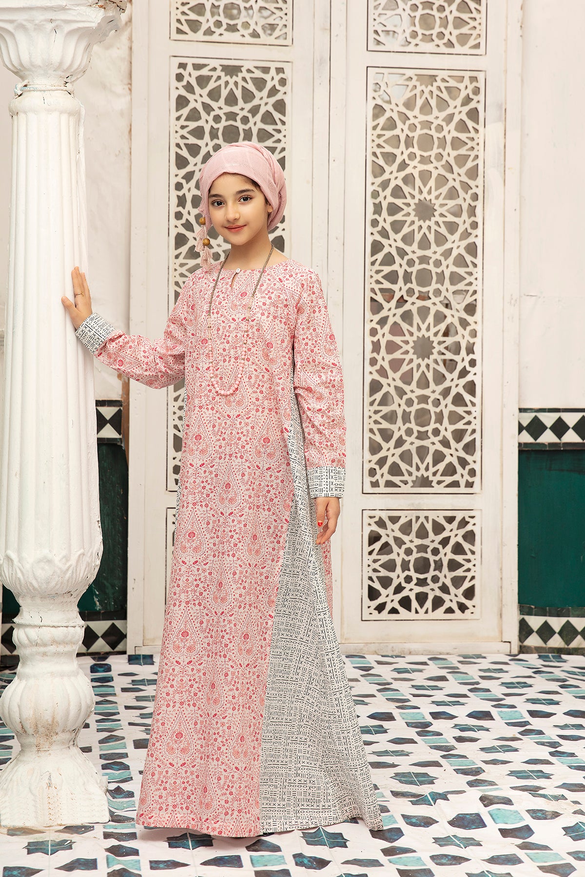 DS20-71 Printed Stitched Fustaan 1PC