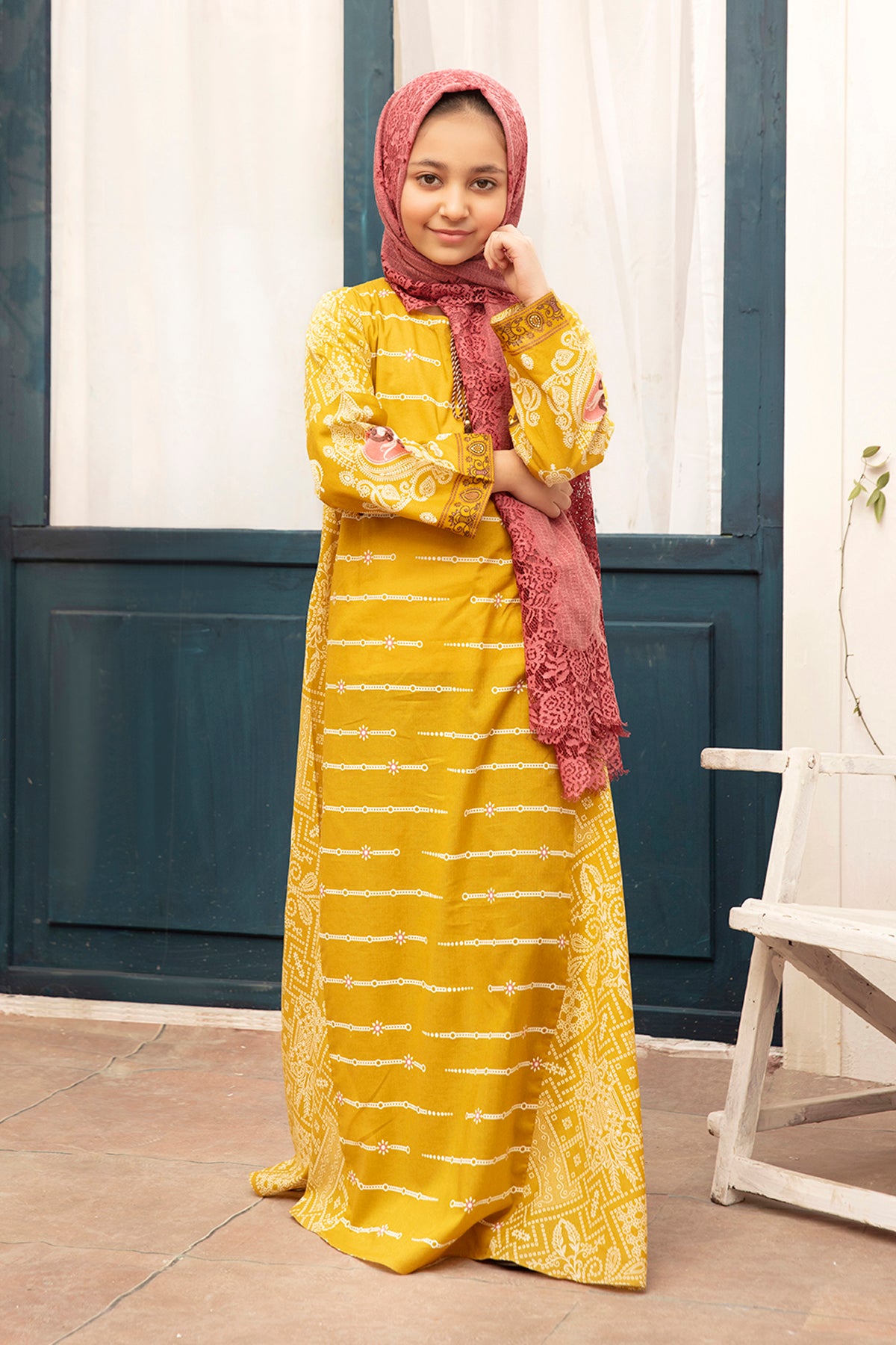 DS21-06 Digital Lawn Stitched Fustaan 1PC