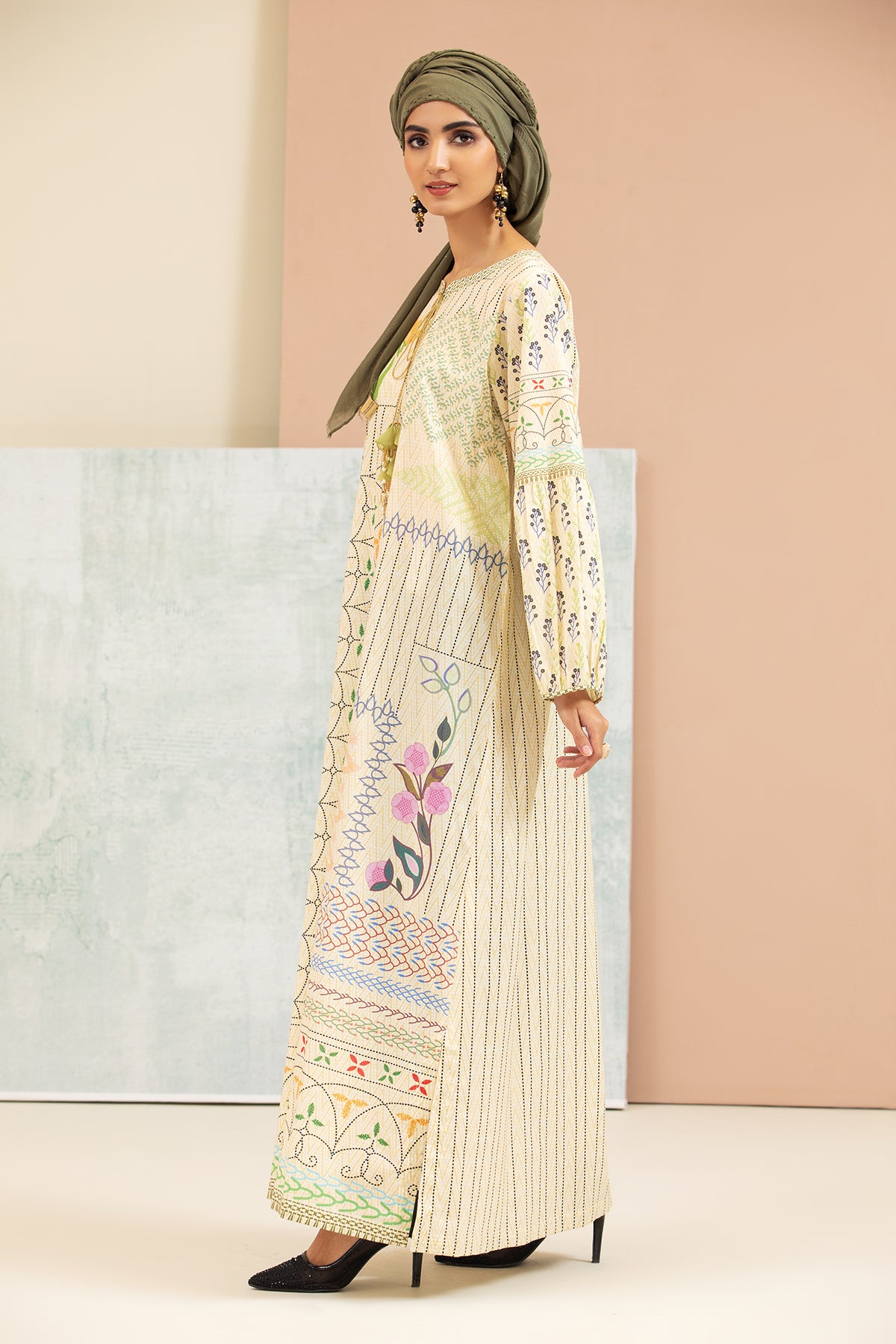 DS21-104 Printed Lawn Fustaan