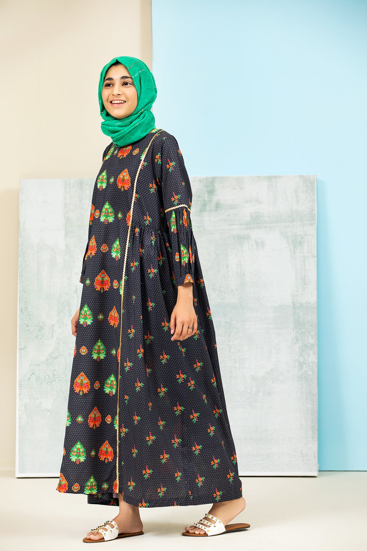 DS21-109-Printed Lawn Fustaan