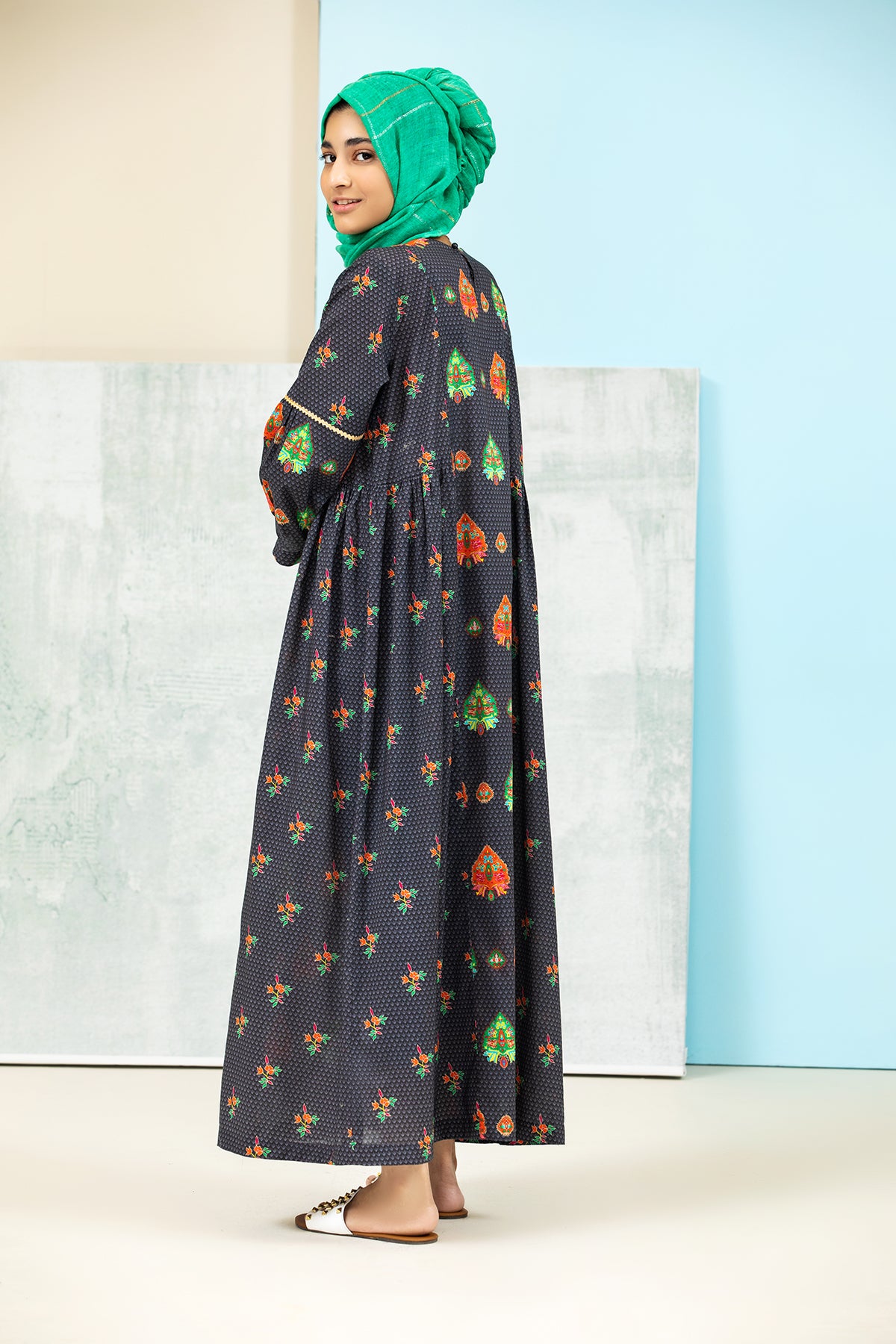 DS21-109-Printed Lawn Fustaan