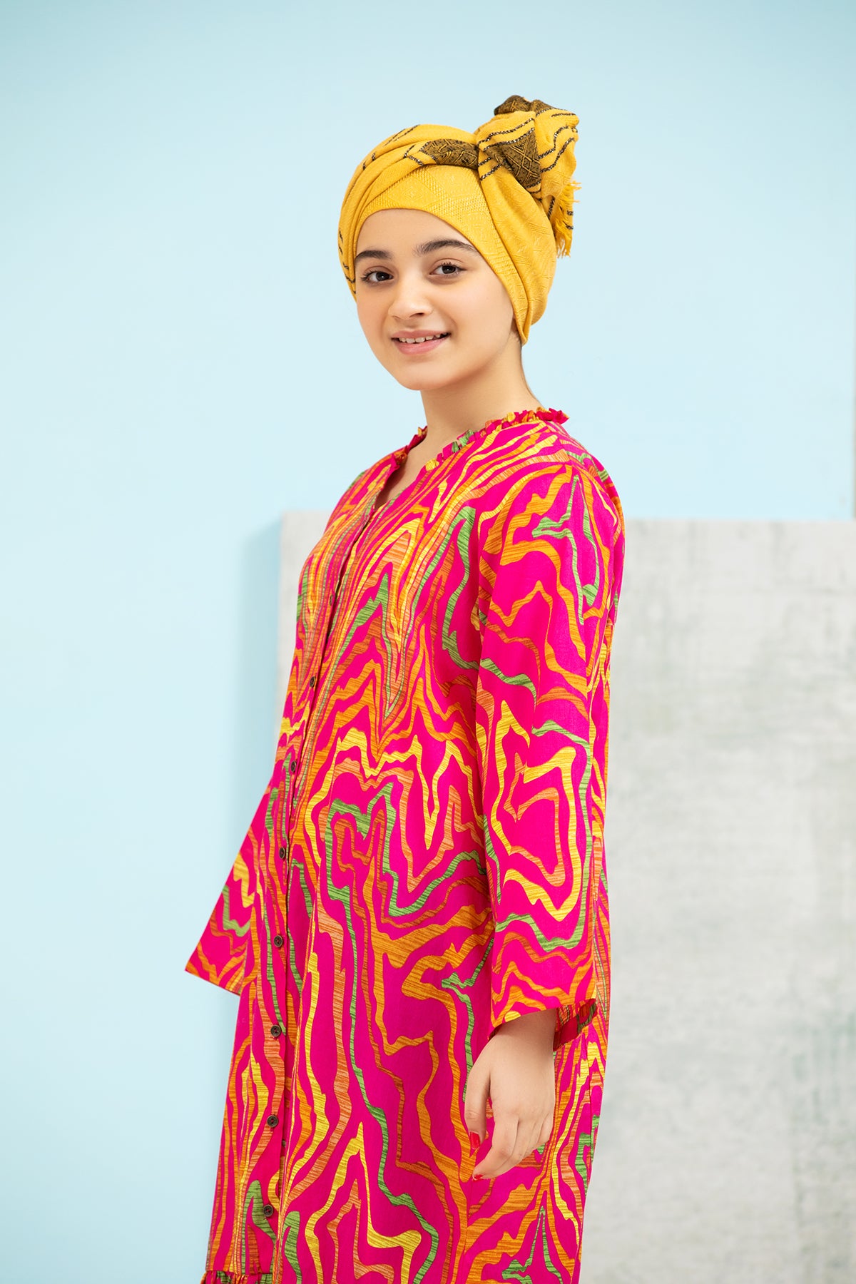 DS21-120-Printed Lawn Kids Fustaan