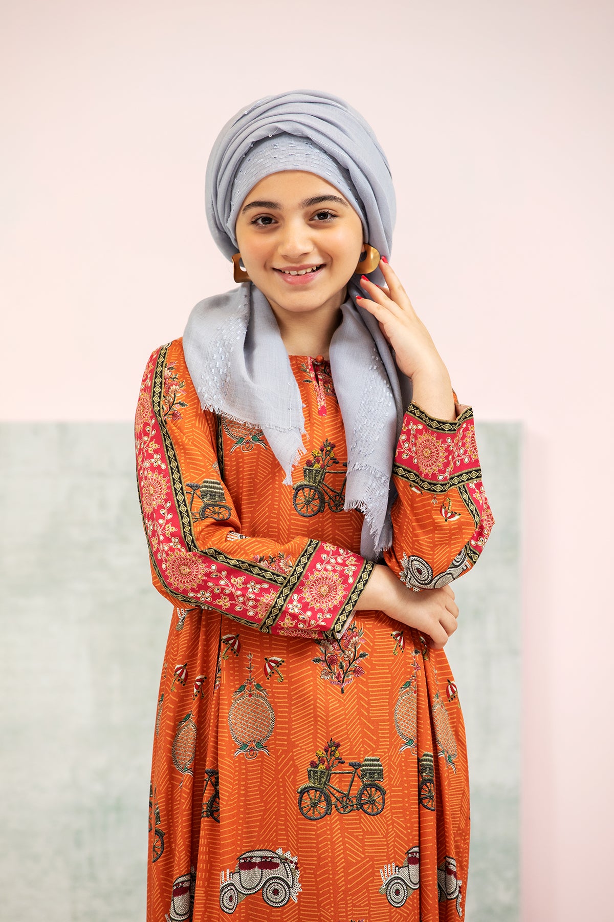 DS21-127-Printed Lawn Kids Fustaan