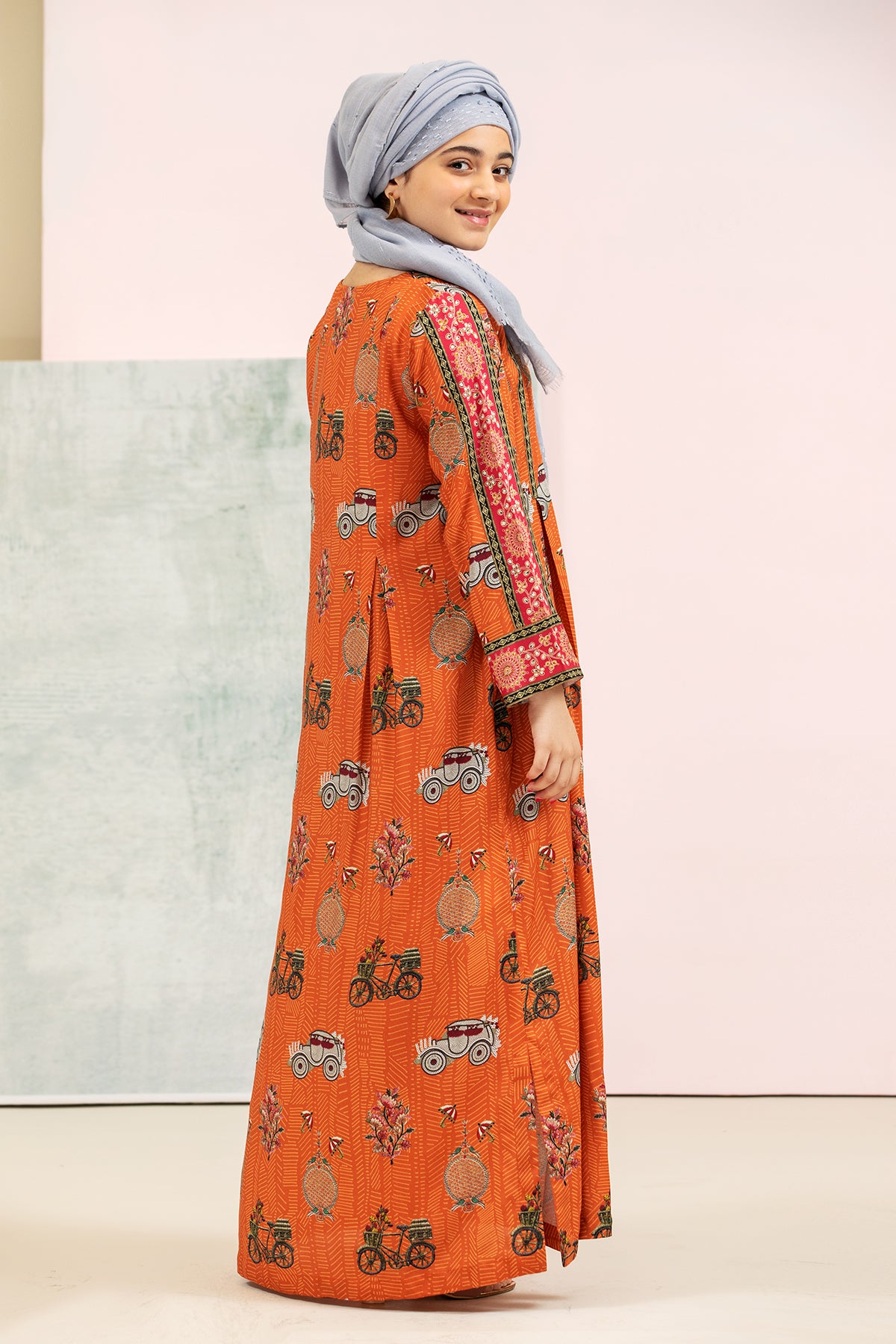 DS21-127-Printed Lawn Kids Fustaan