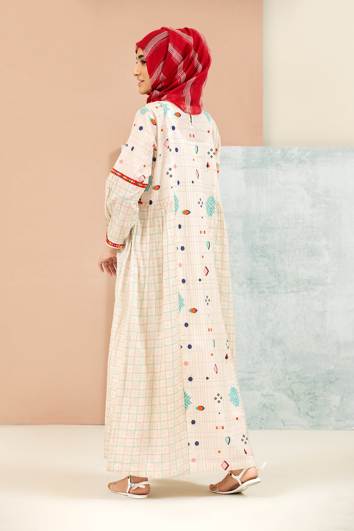 DS21-130-Printed Lawn Fustaan