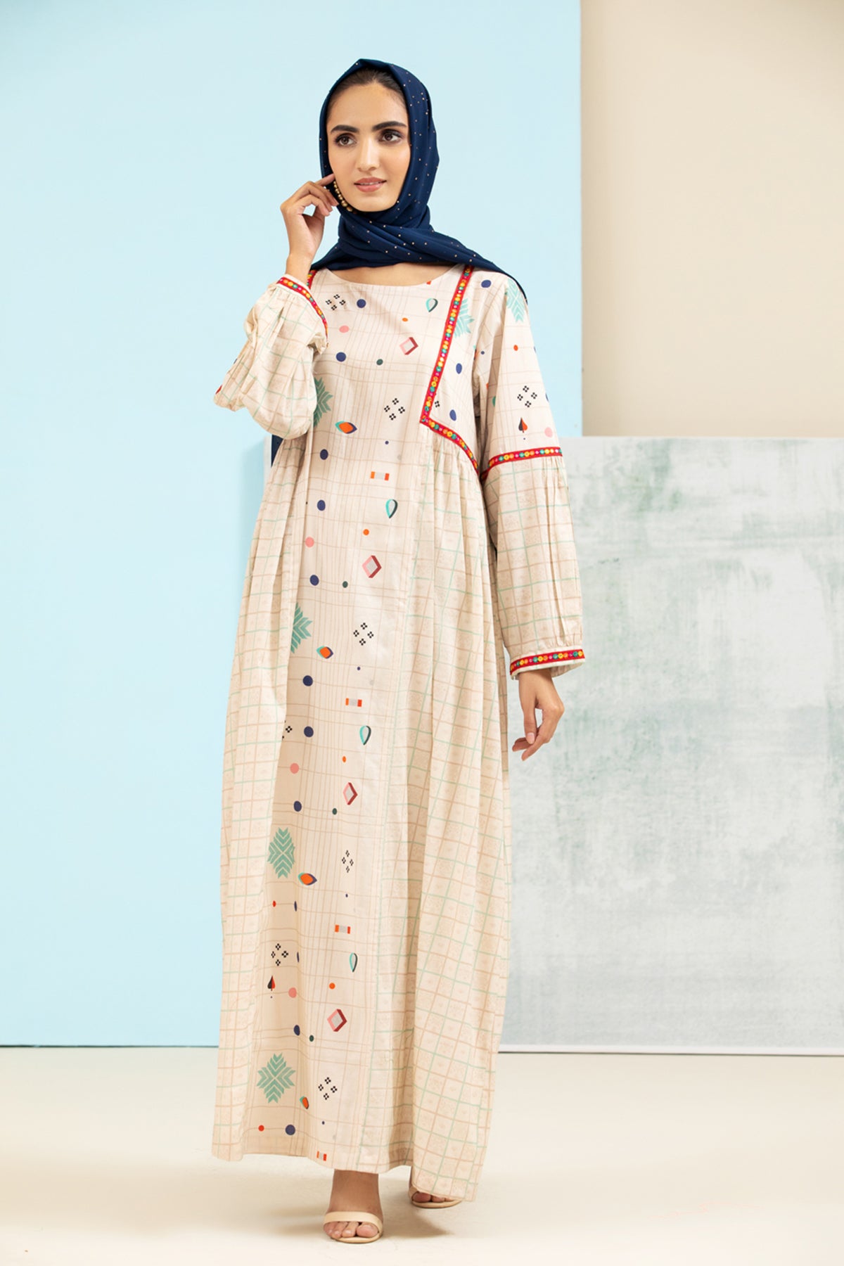 DS21-131 Printed Lawn Fustaan