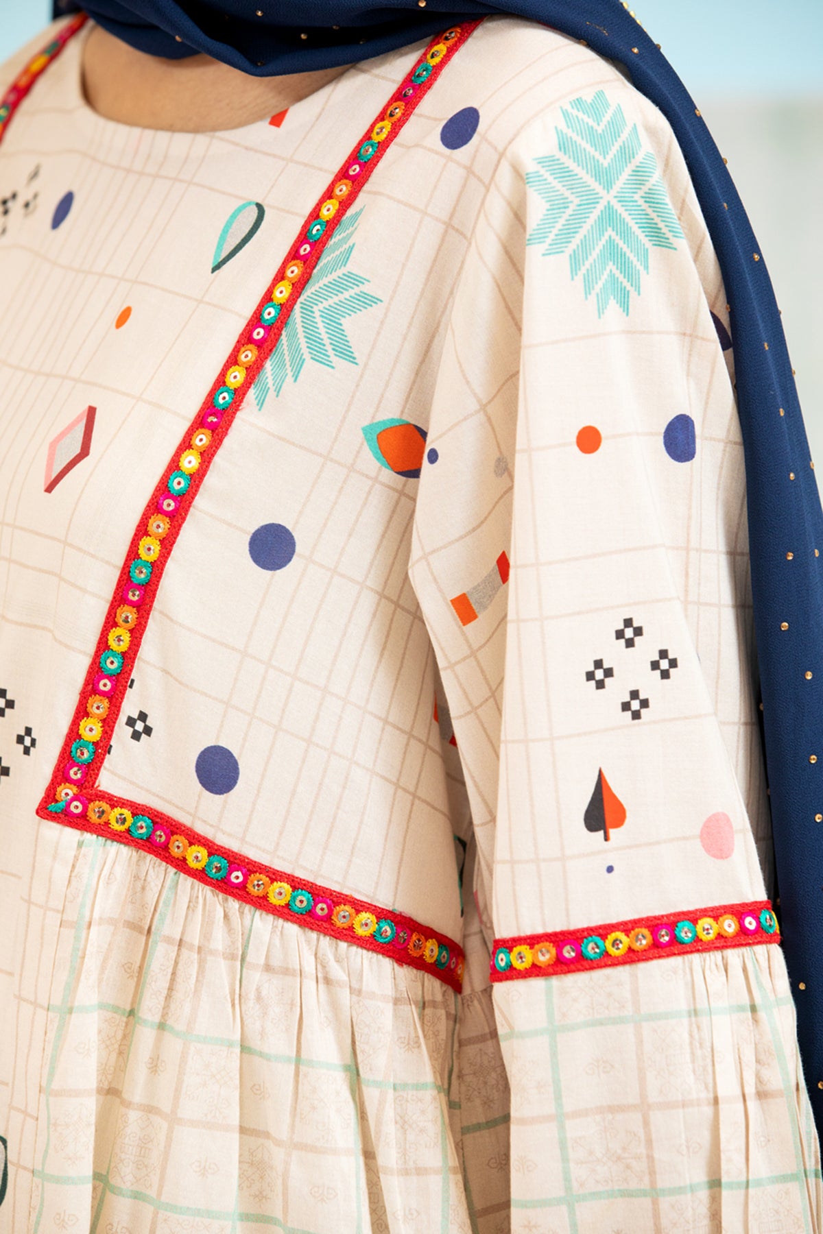 DS21-131 Printed Lawn Fustaan