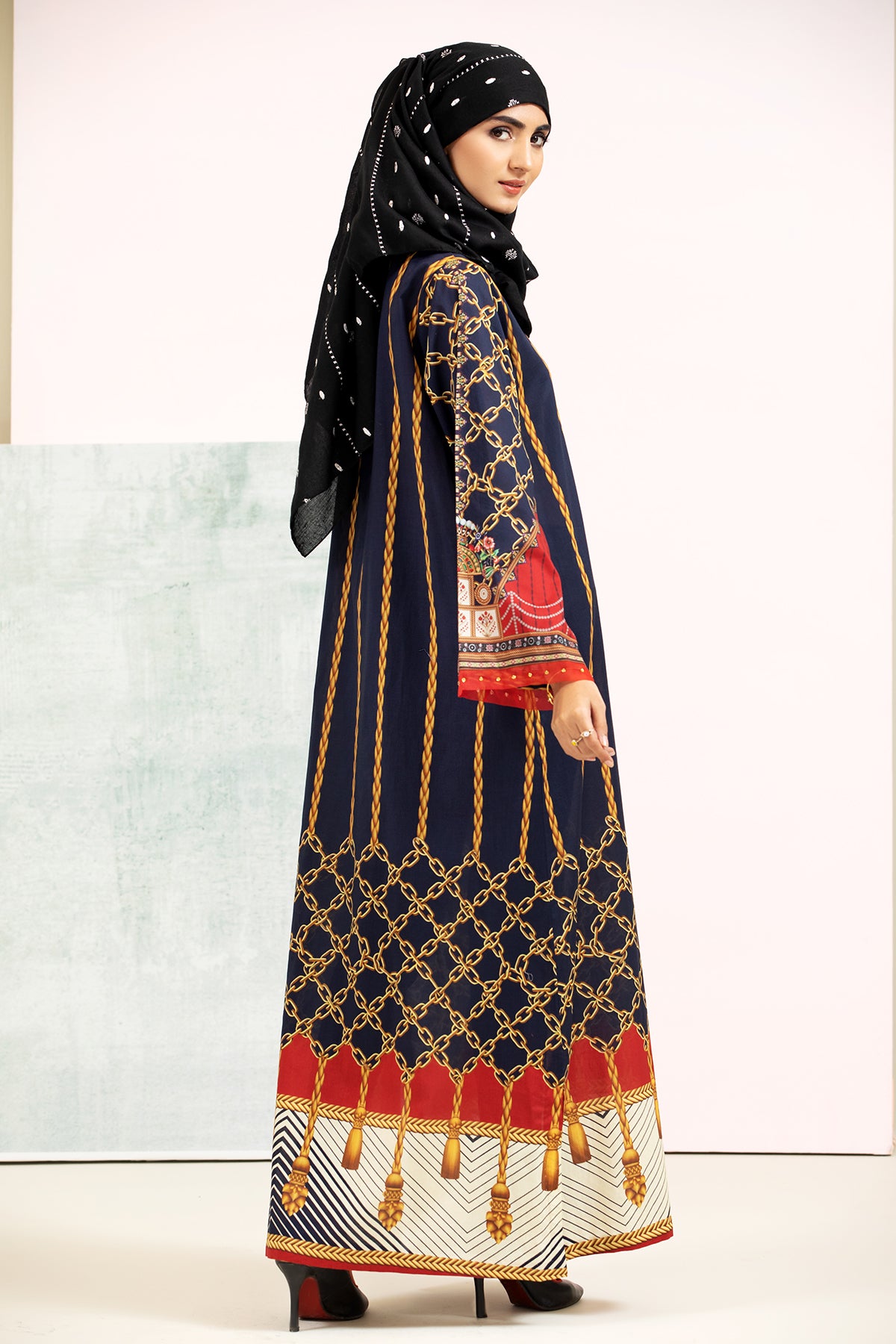 DS21-136 Printed Lawn Fustaan