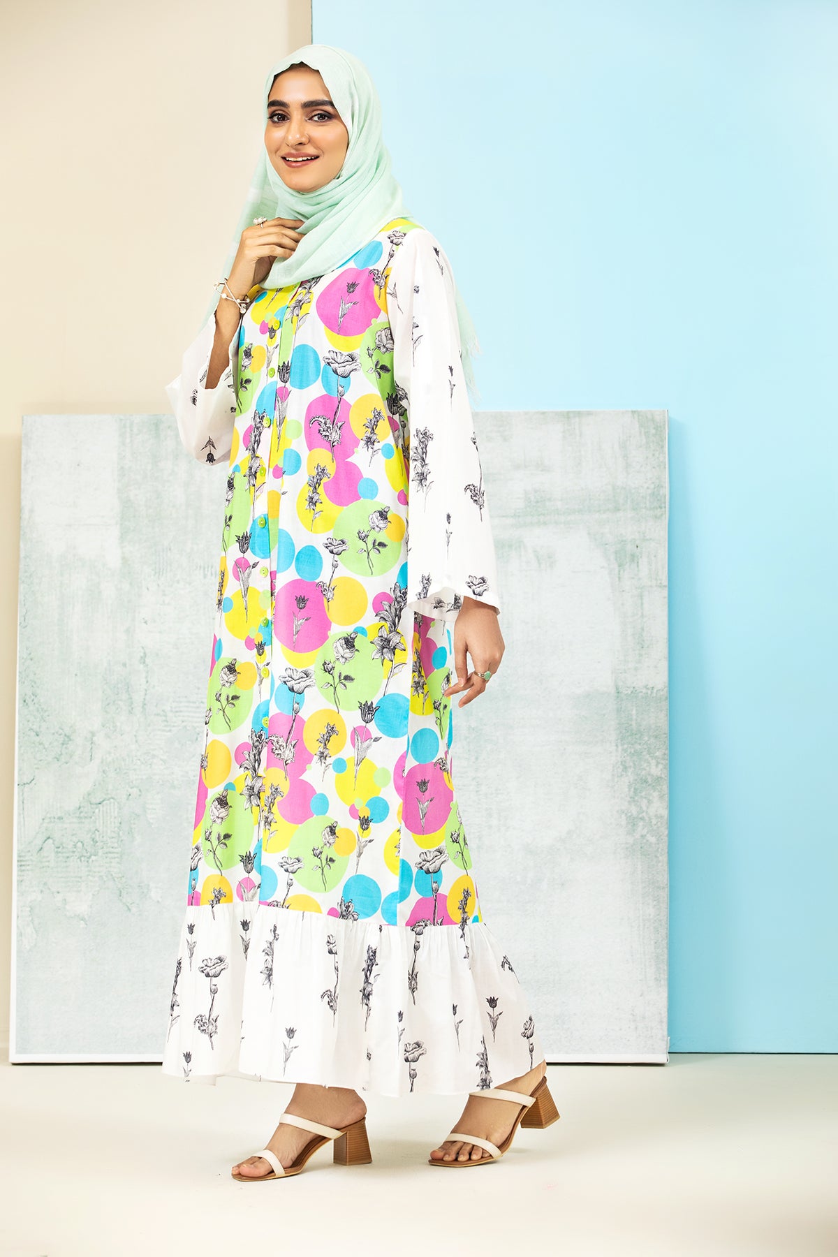 DS21-141 Printed Lawn Fustaan