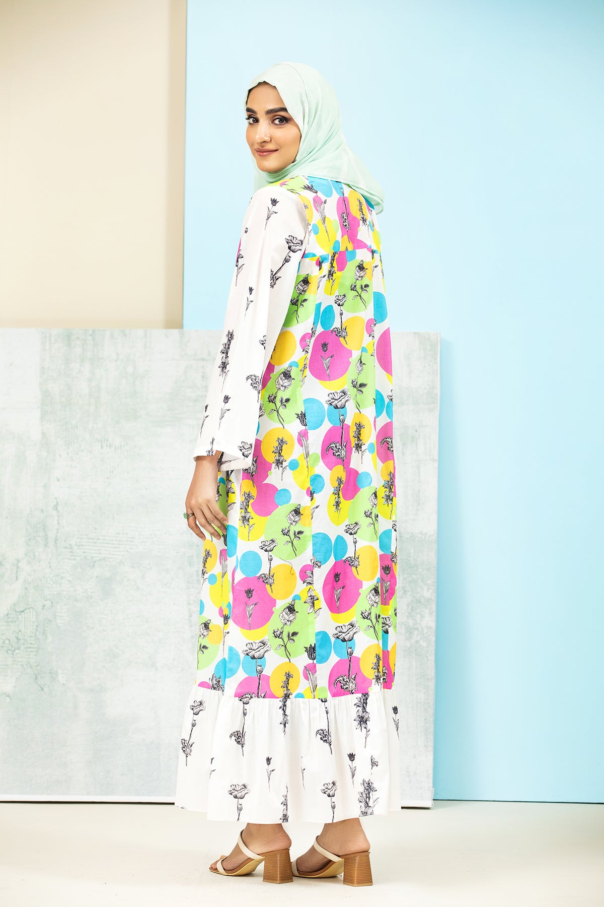 DS21-141 Printed Lawn Fustaan