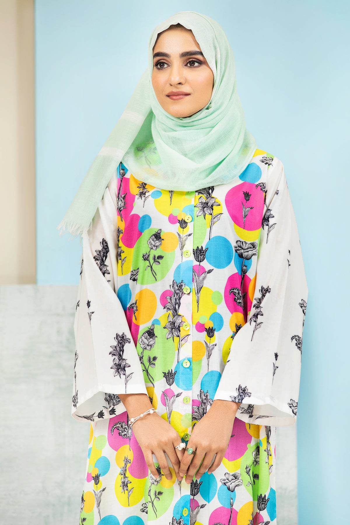 DS21-141 Printed Lawn Fustaan