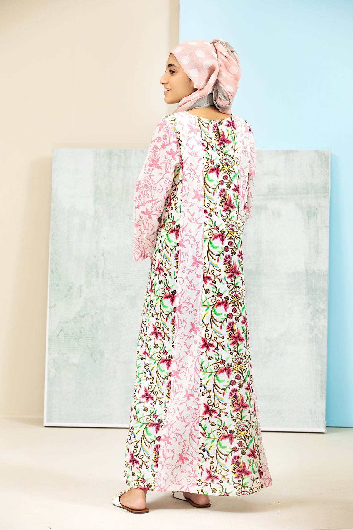 DS21-142-Printed Lawn Fustaan