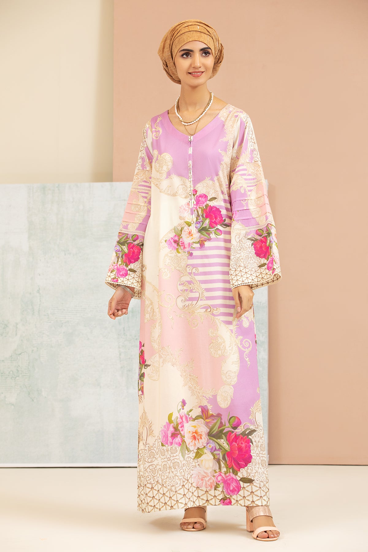 DS21-144-Printed Lawn Fustaan
