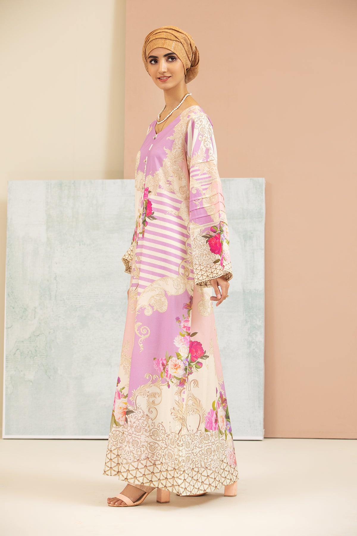 DS21-144-Printed Lawn Fustaan