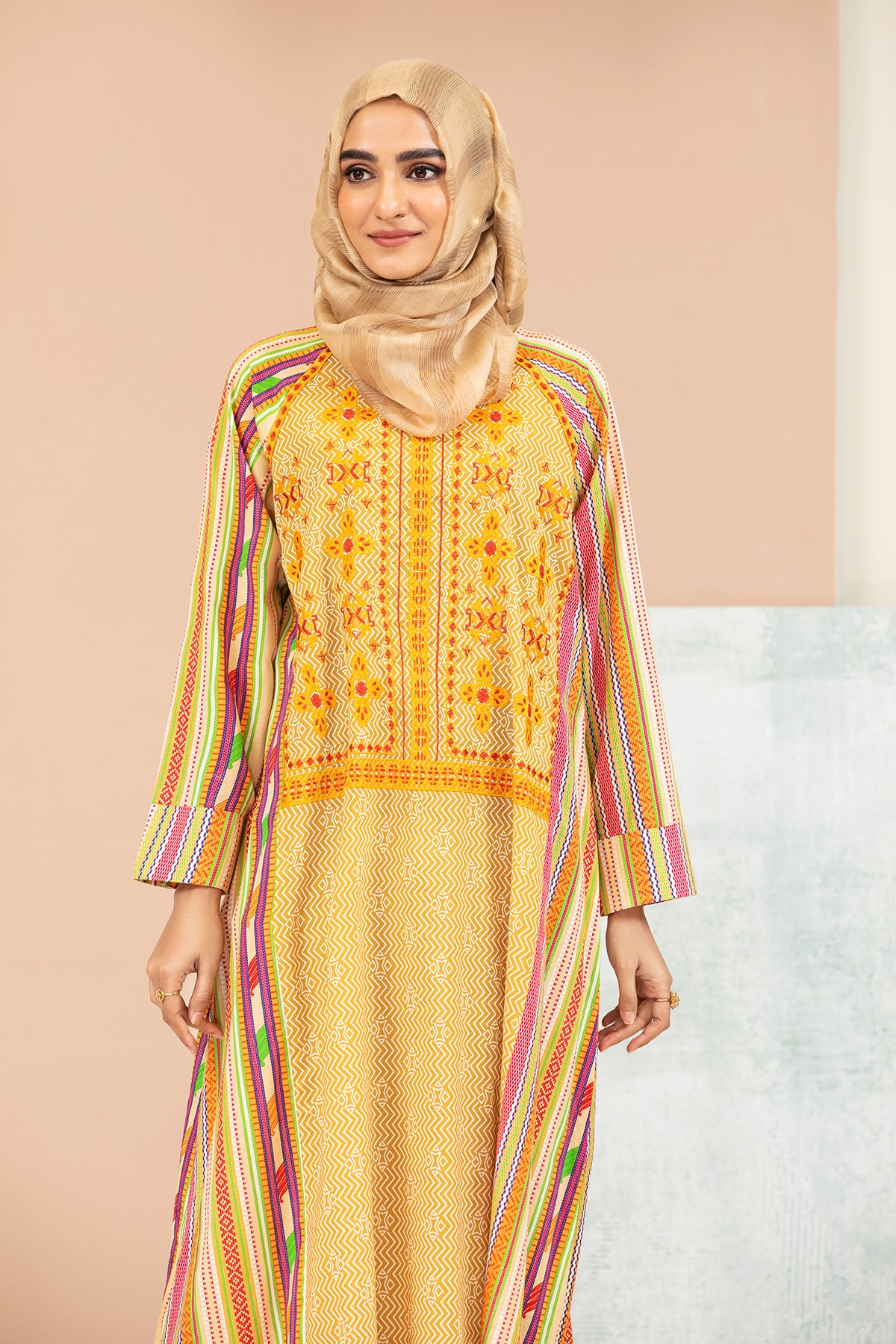 DS21-153-Printed Lawn Fustaan