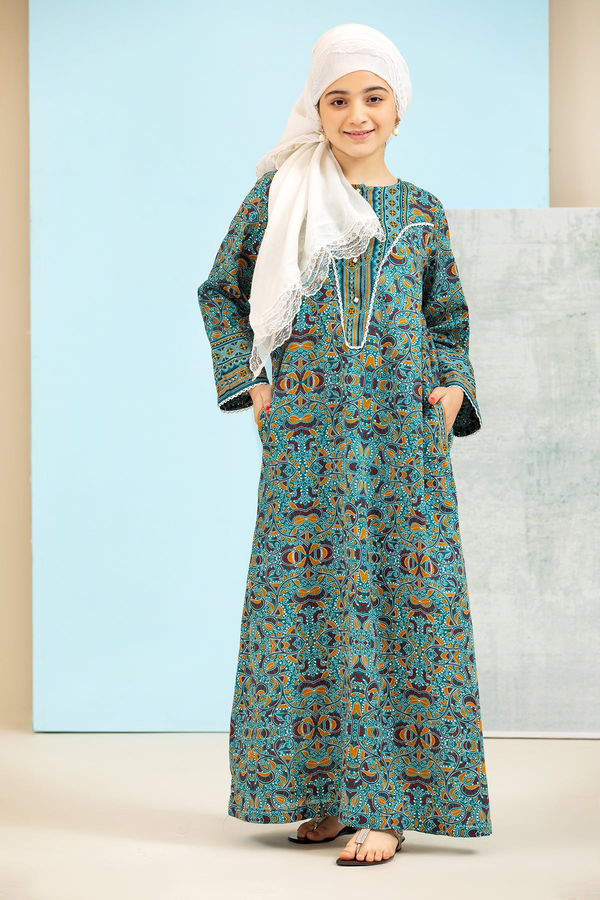 DS21-156-Printed Lawn Kids Fustaan