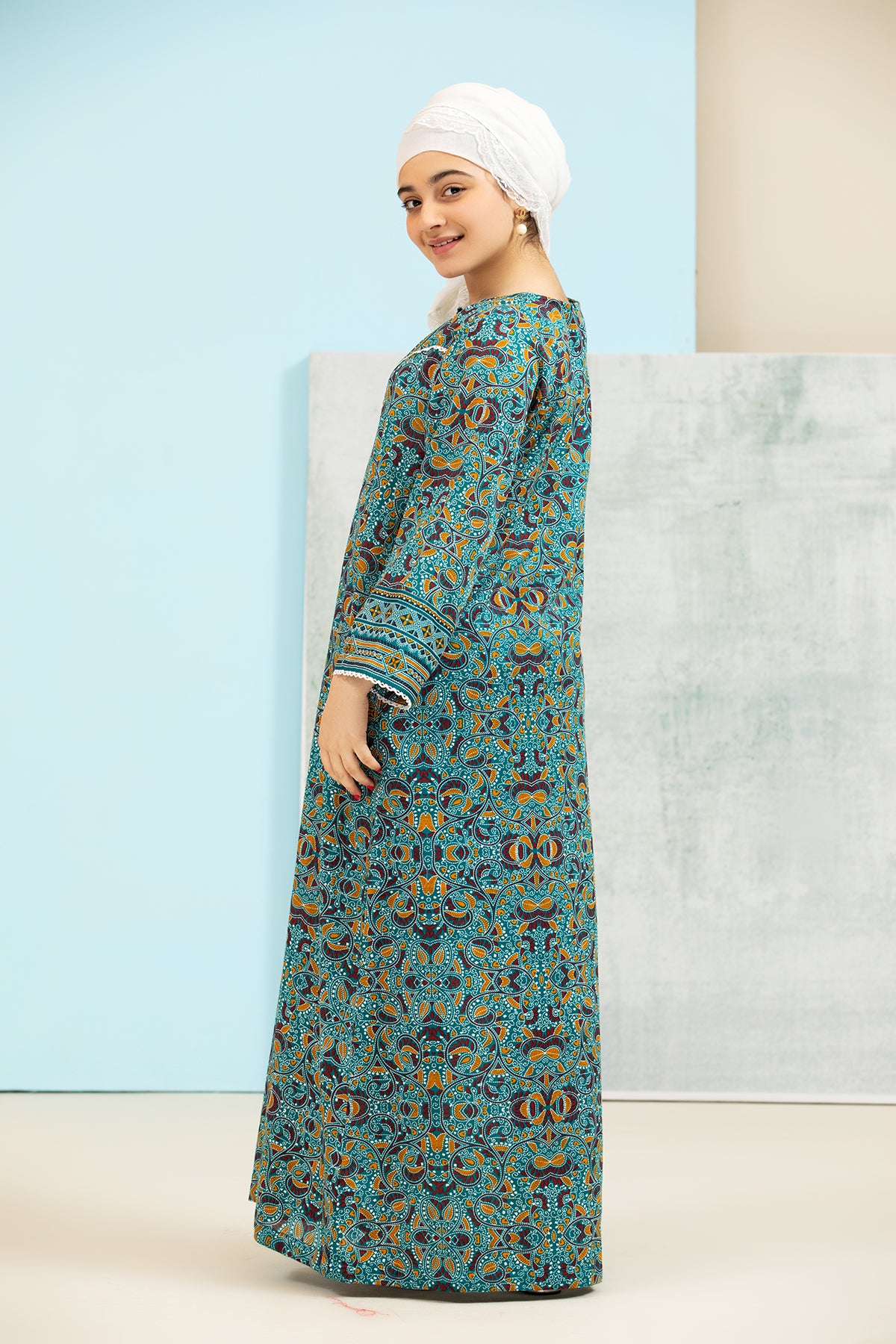 DS21-156-Printed Lawn Kids Fustaan