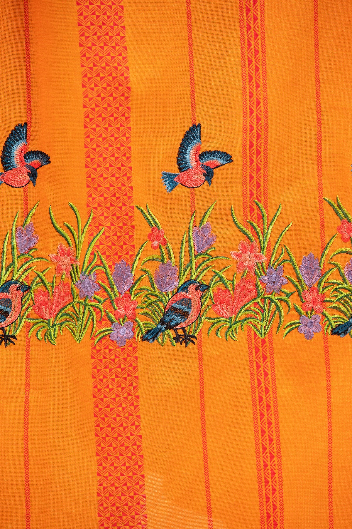 DS21-158- Printed Textured Cambric Kids Fustaan