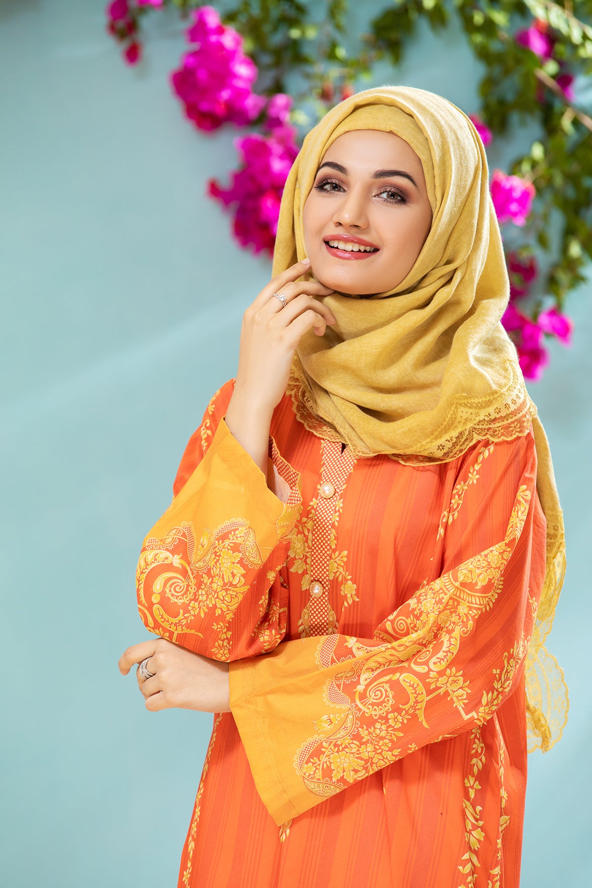 DS21-52-Printed Lawn Fustaan