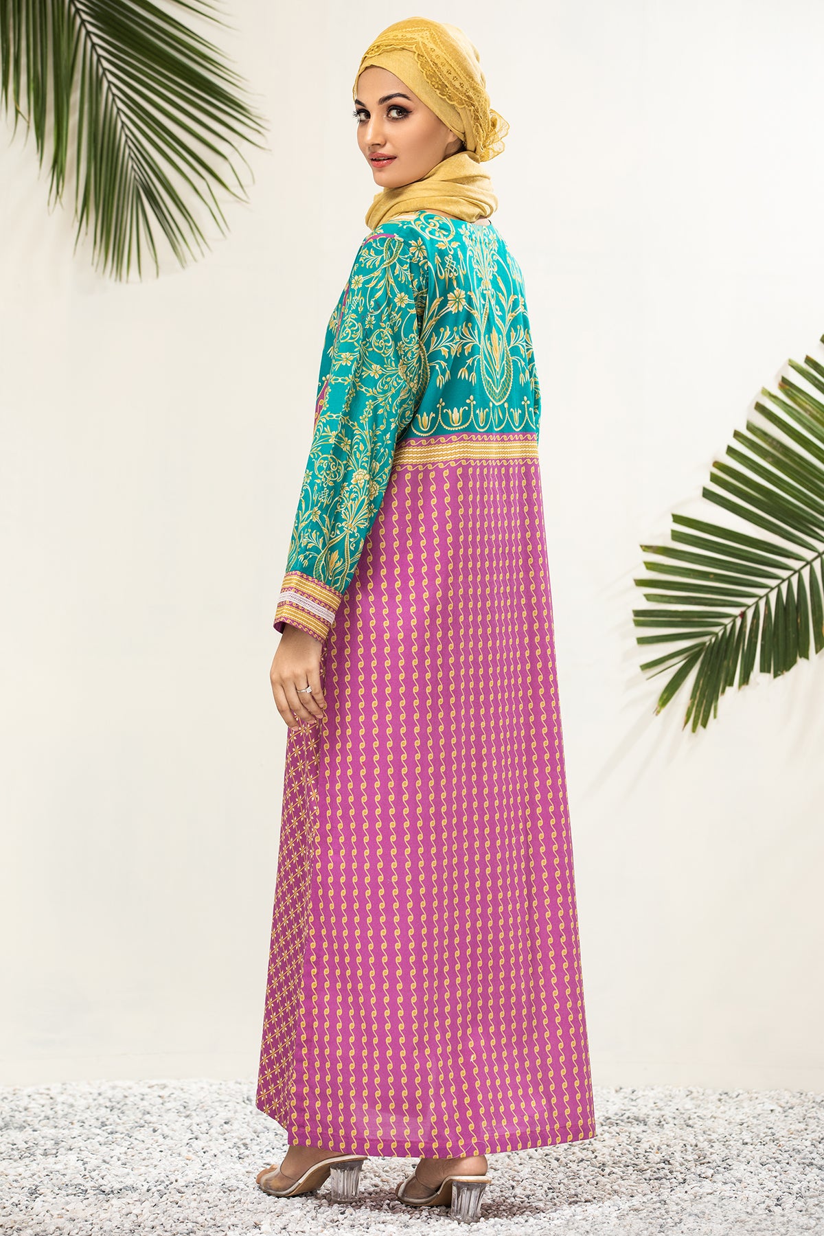 DS21-54-Printed Lawn Fustaan