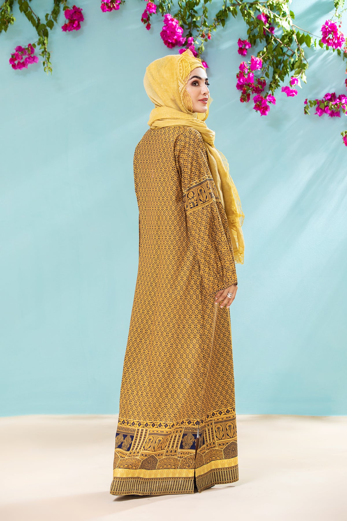 DS21-55-Printed Lawn Fustaan