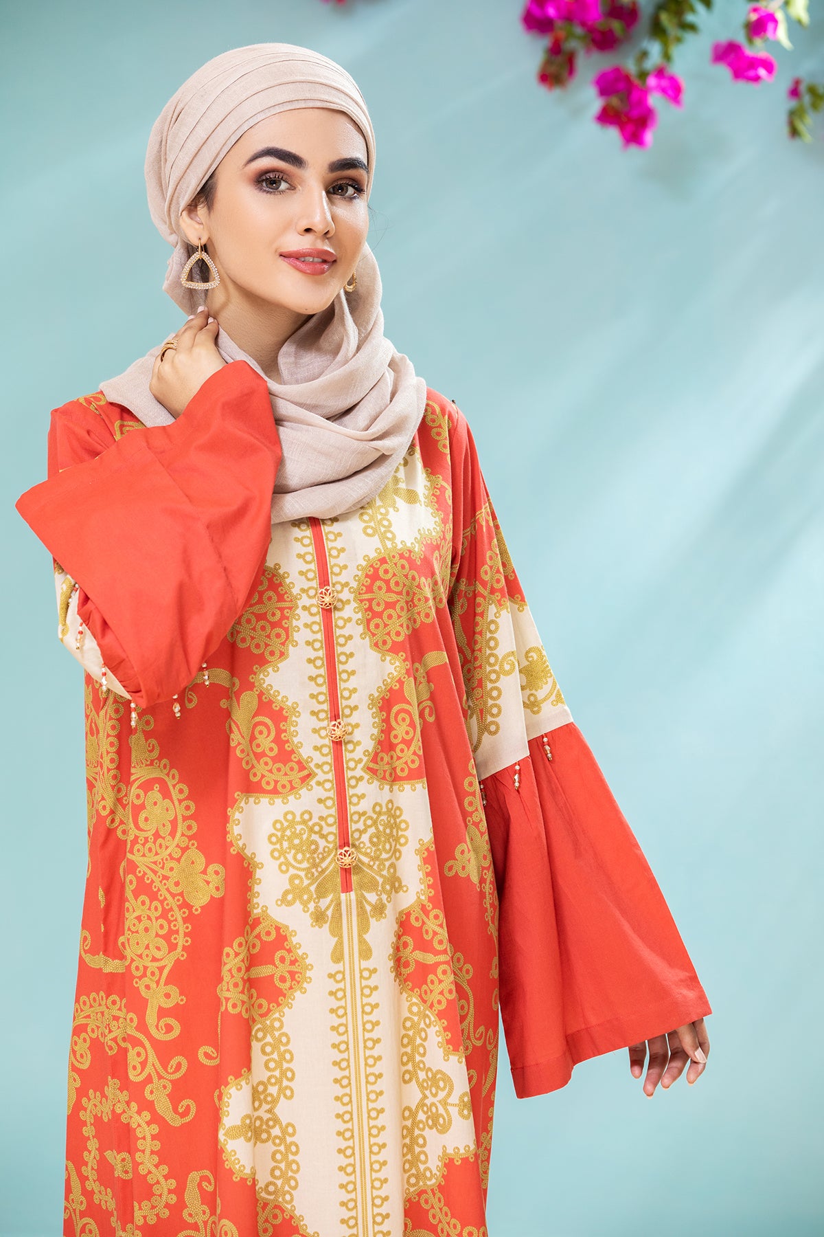 DS21-56-Printed Lawn Fustaan