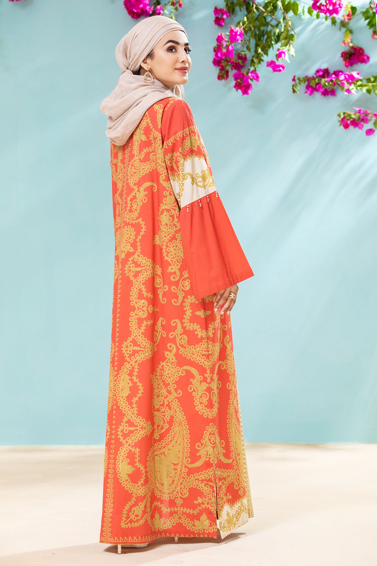 DS21-56-Printed Lawn Fustaan